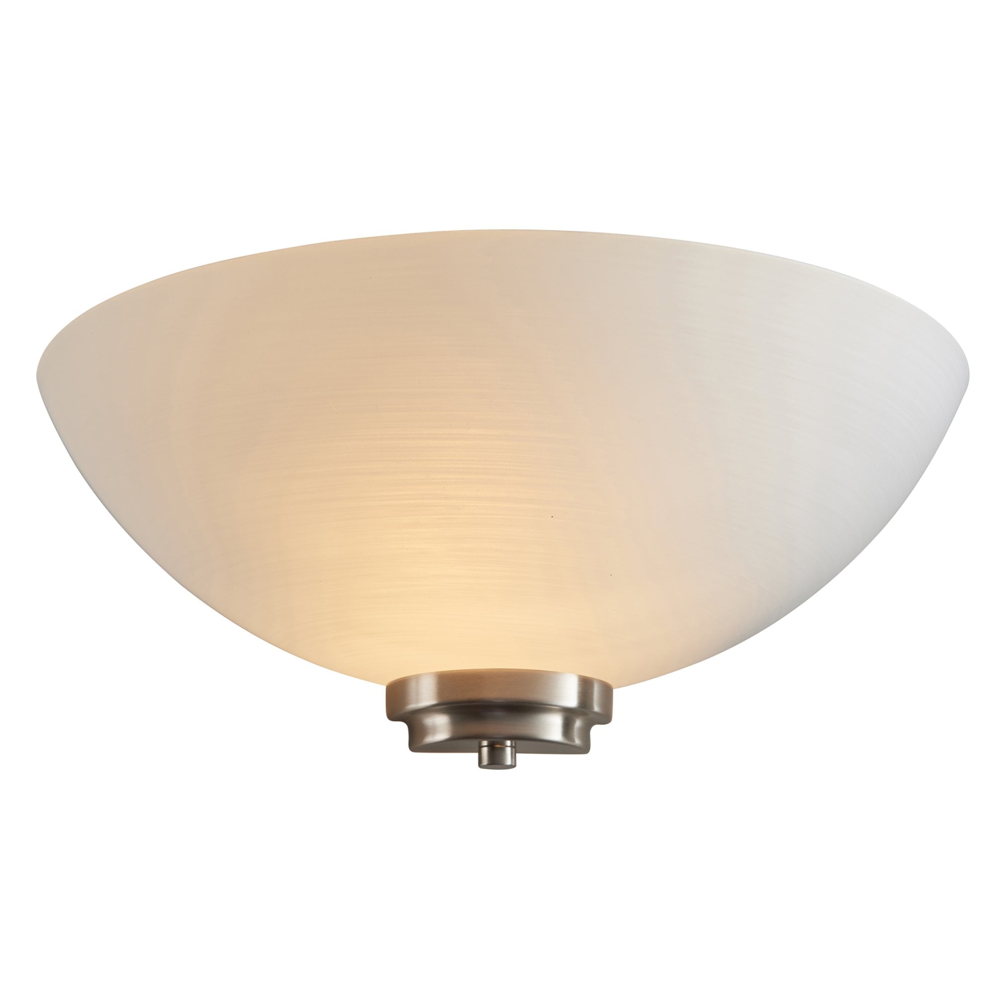 Endon Welles Single Light Wall Light - Satin Chrome Plate & White Glass