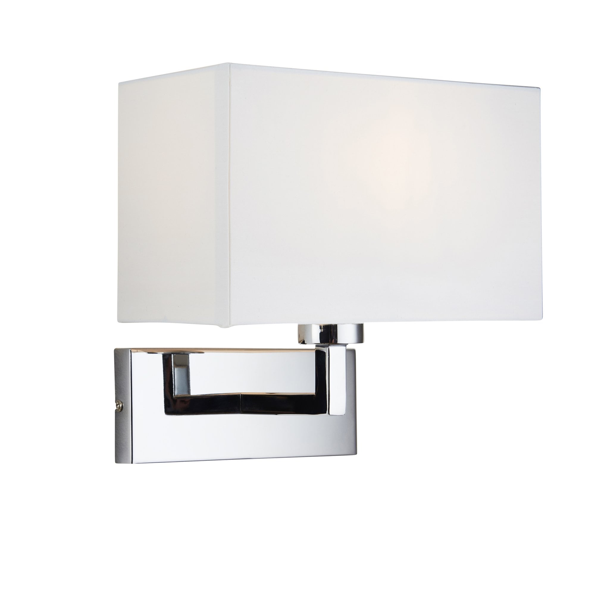 Endon Piccolo Single Light Wall Light - Chrome Plate & White Acrylic