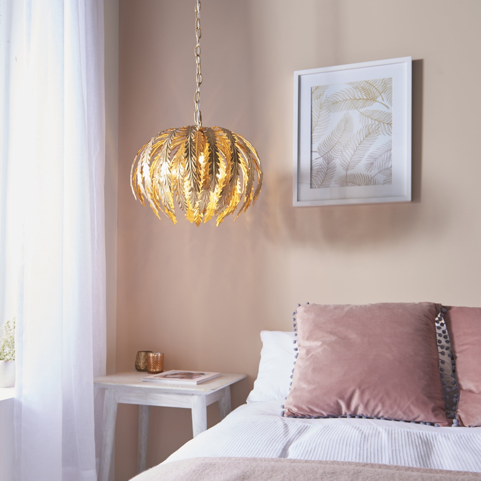 Endon Delphine 3 Light Pendant  - Gold Effect Paint