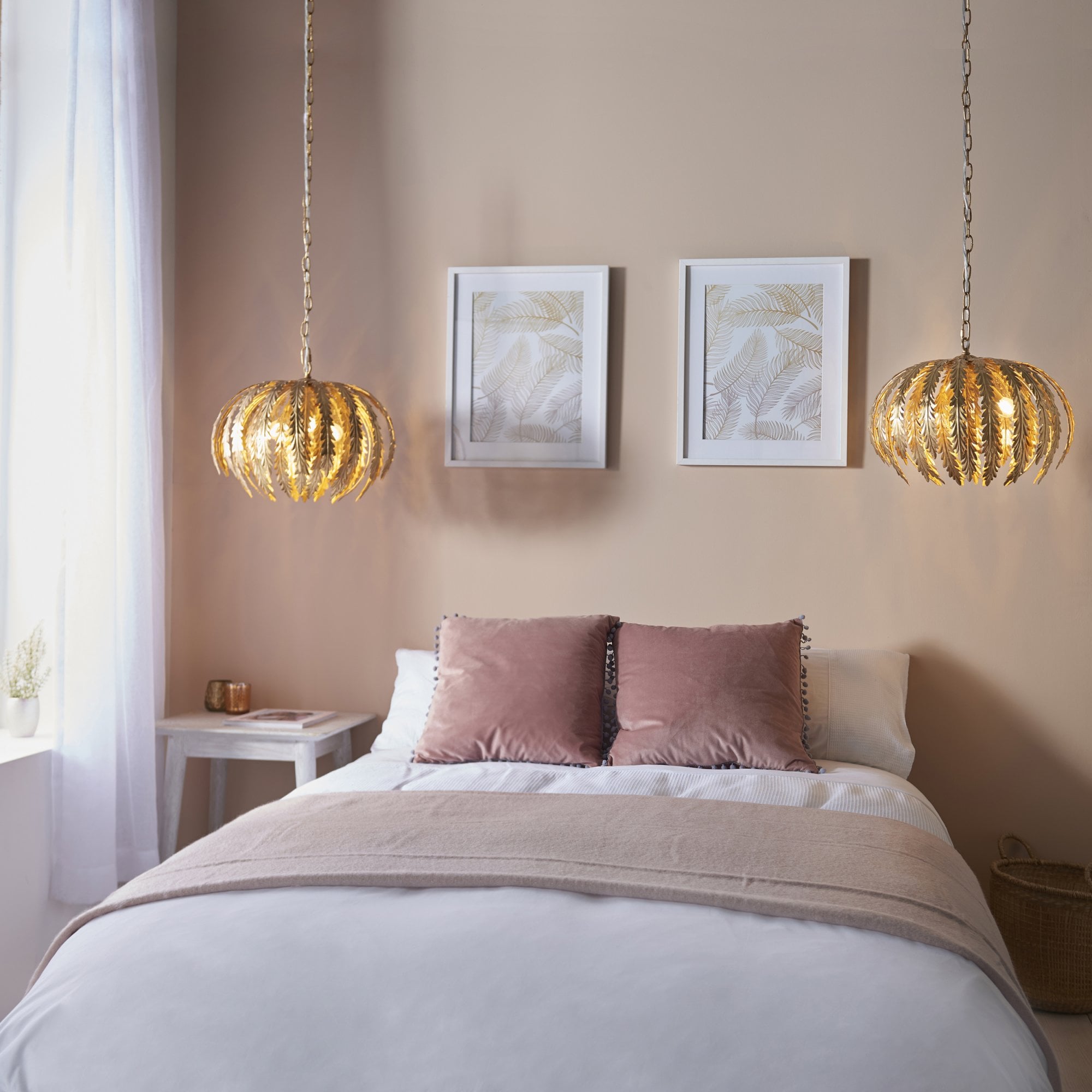 Endon Delphine 3 Light Pendant  - Gold Effect Paint