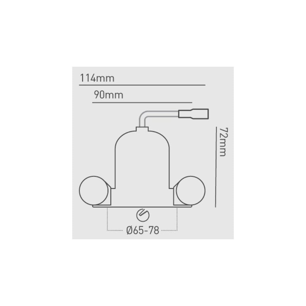 Collingwood 1901 Fixed Round Downlight - White Housing/Black Baffle (Fire-Rated)
