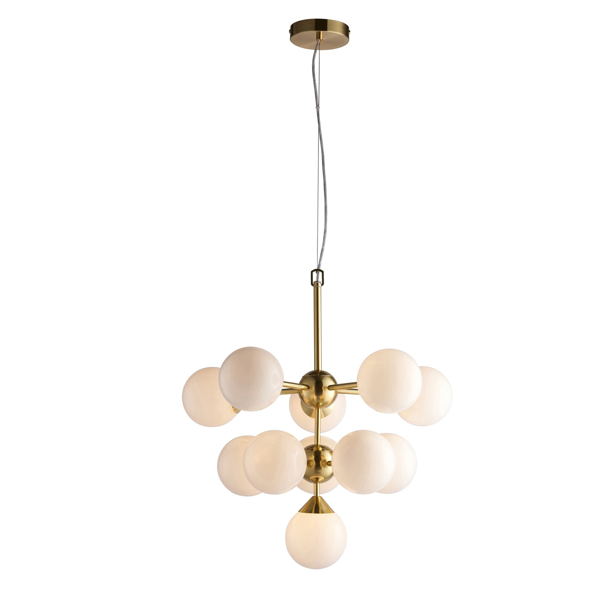 Endon Oscar 11 Light Pendant - Brushed Brass