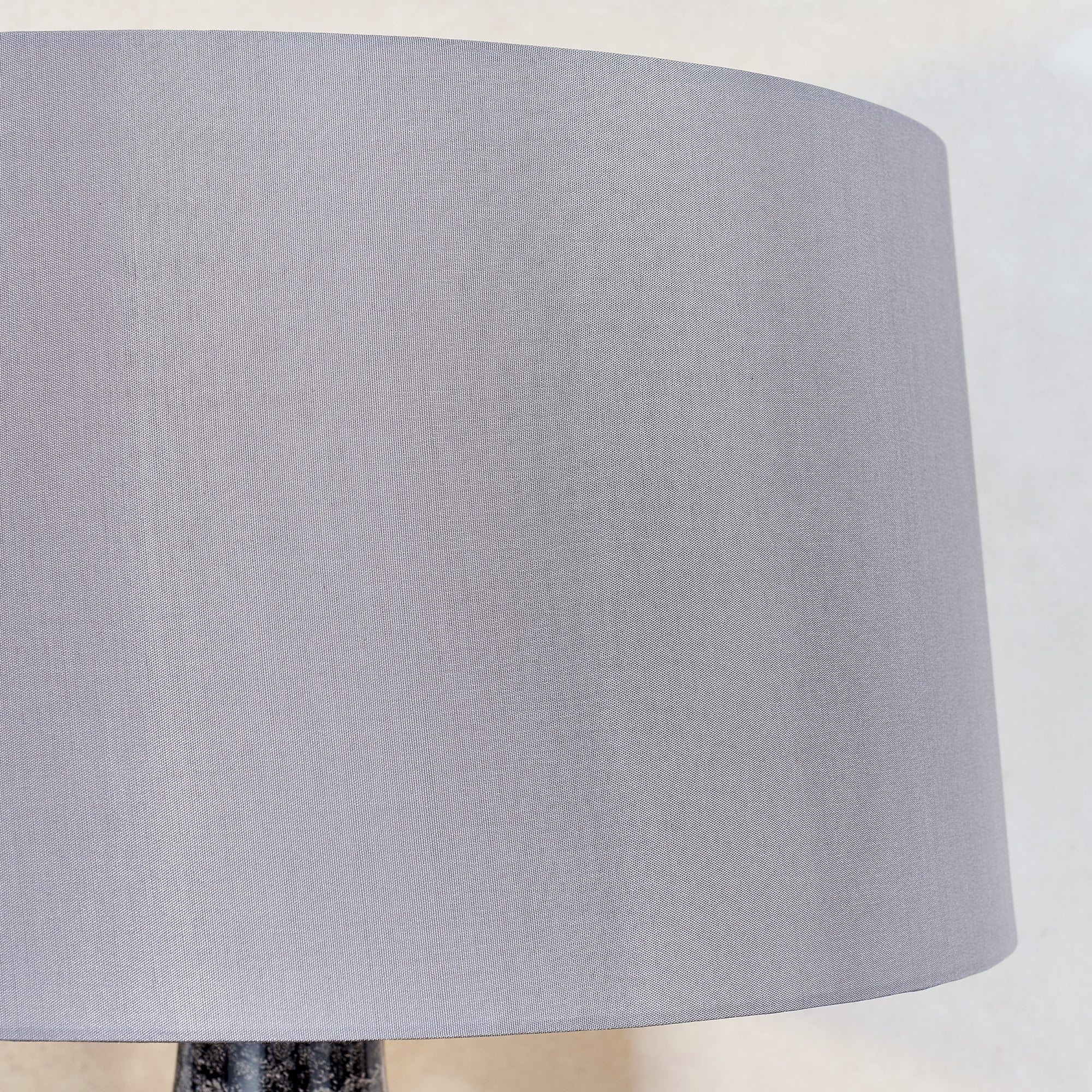 Endon Ilsa Single Light Table Lamp - Grey & Silver Black Painted Glass & Matt Nickel Plate