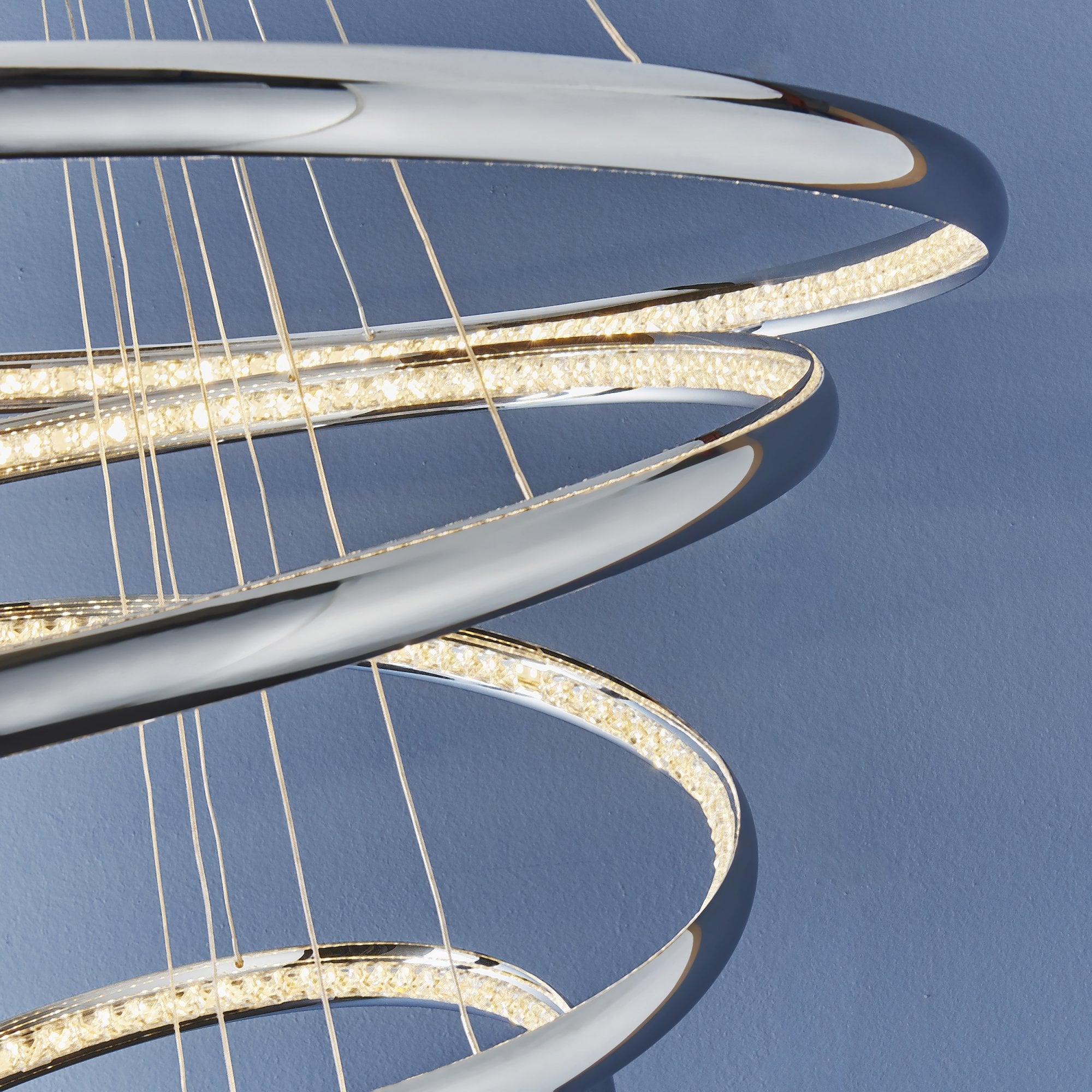 Endon Ozias 5 Light Pendant - Chrome Plate & Clear Crystal