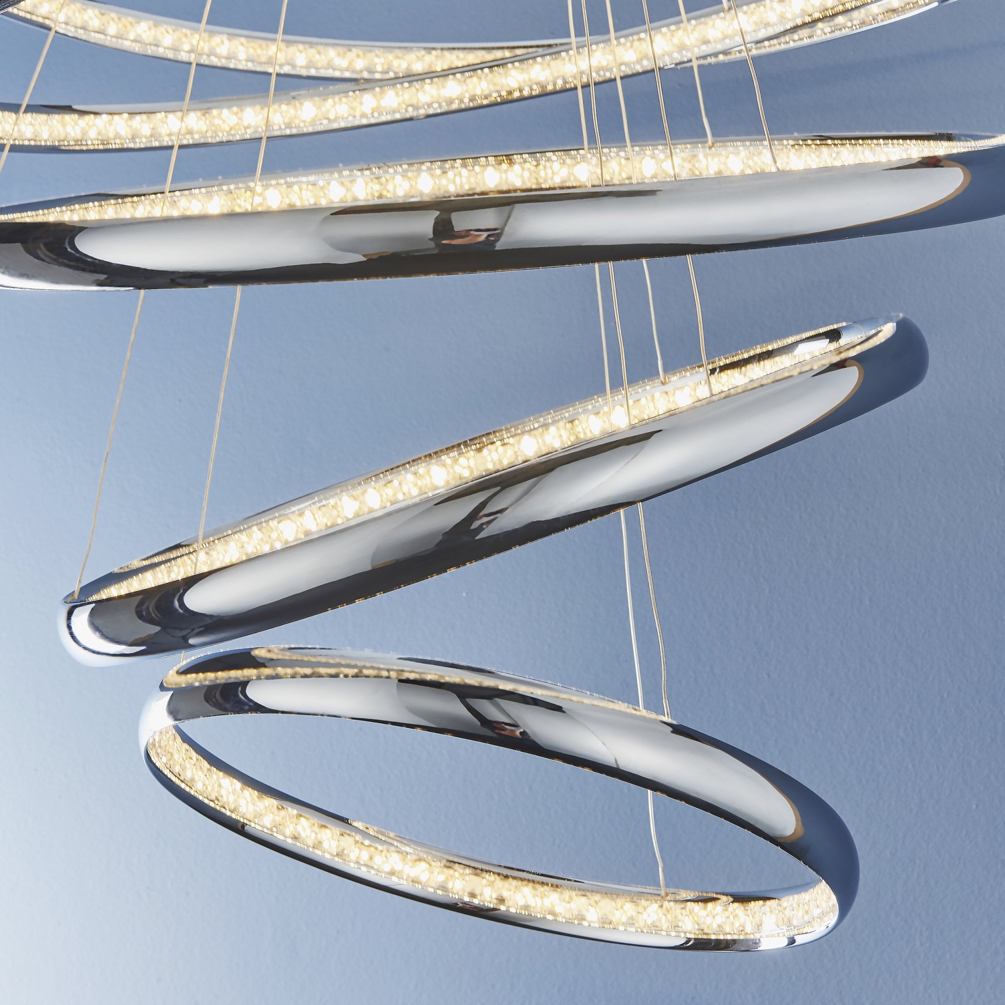 Endon Ozias 5 Light Pendant - Chrome Plate & Clear Crystal