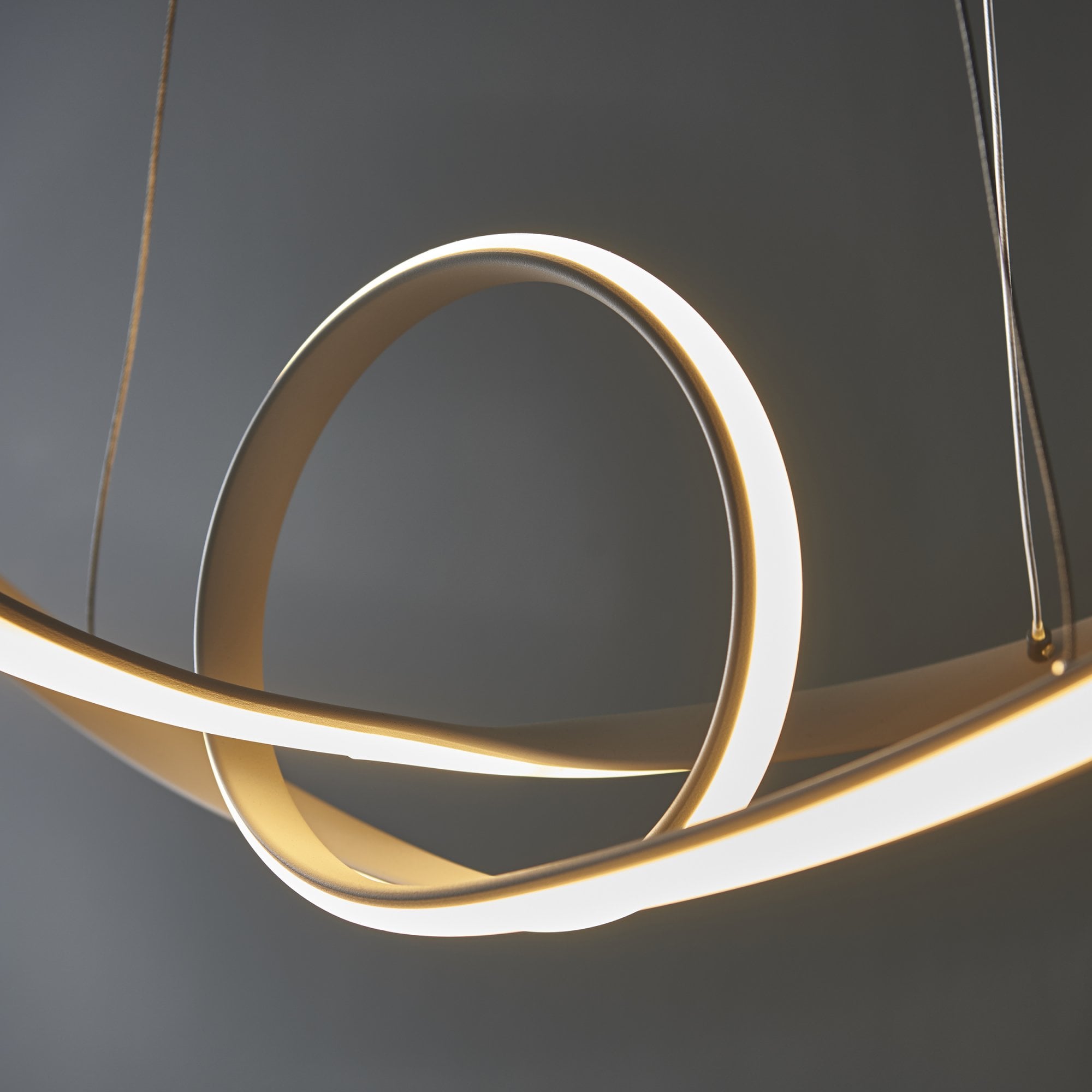 Endon Paradox Single Light Pendant - Matt White Paint & White Acrylic