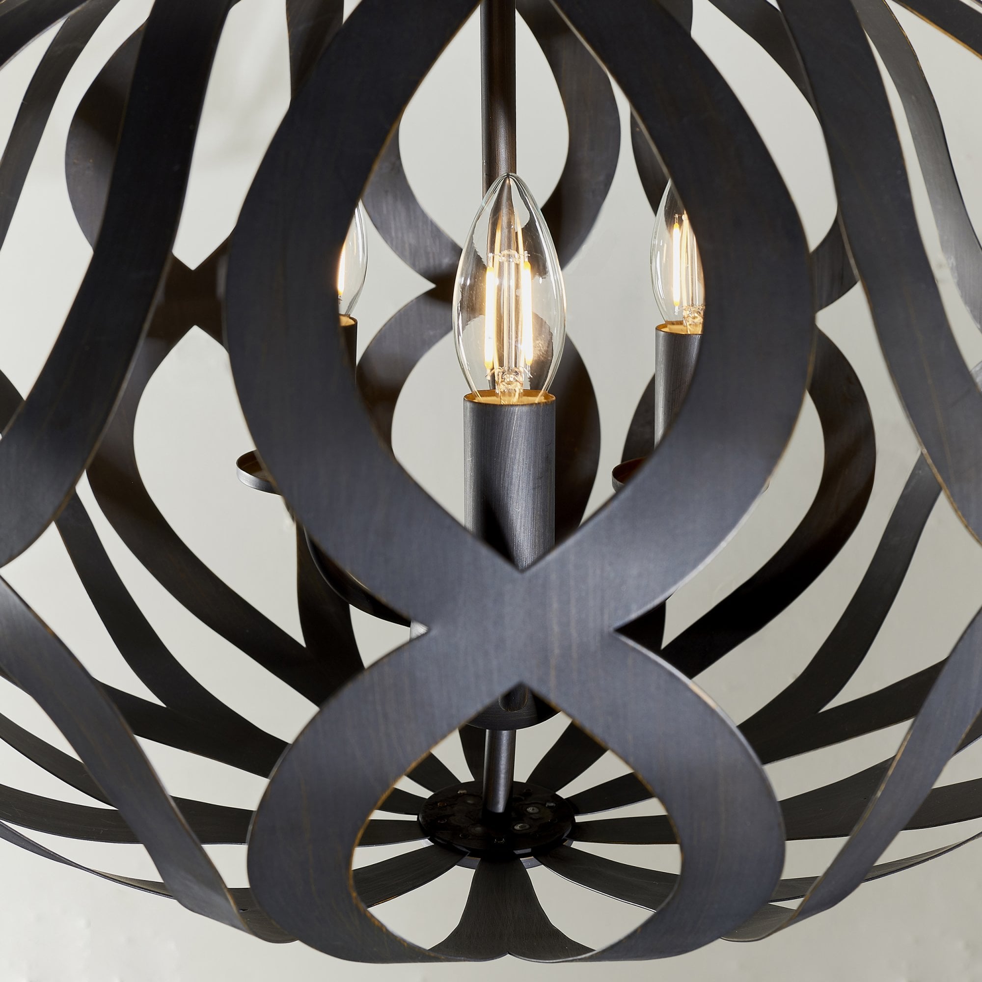 Endon Sirolo 3 Light Pendant - Antique Brushed Bronze Paint