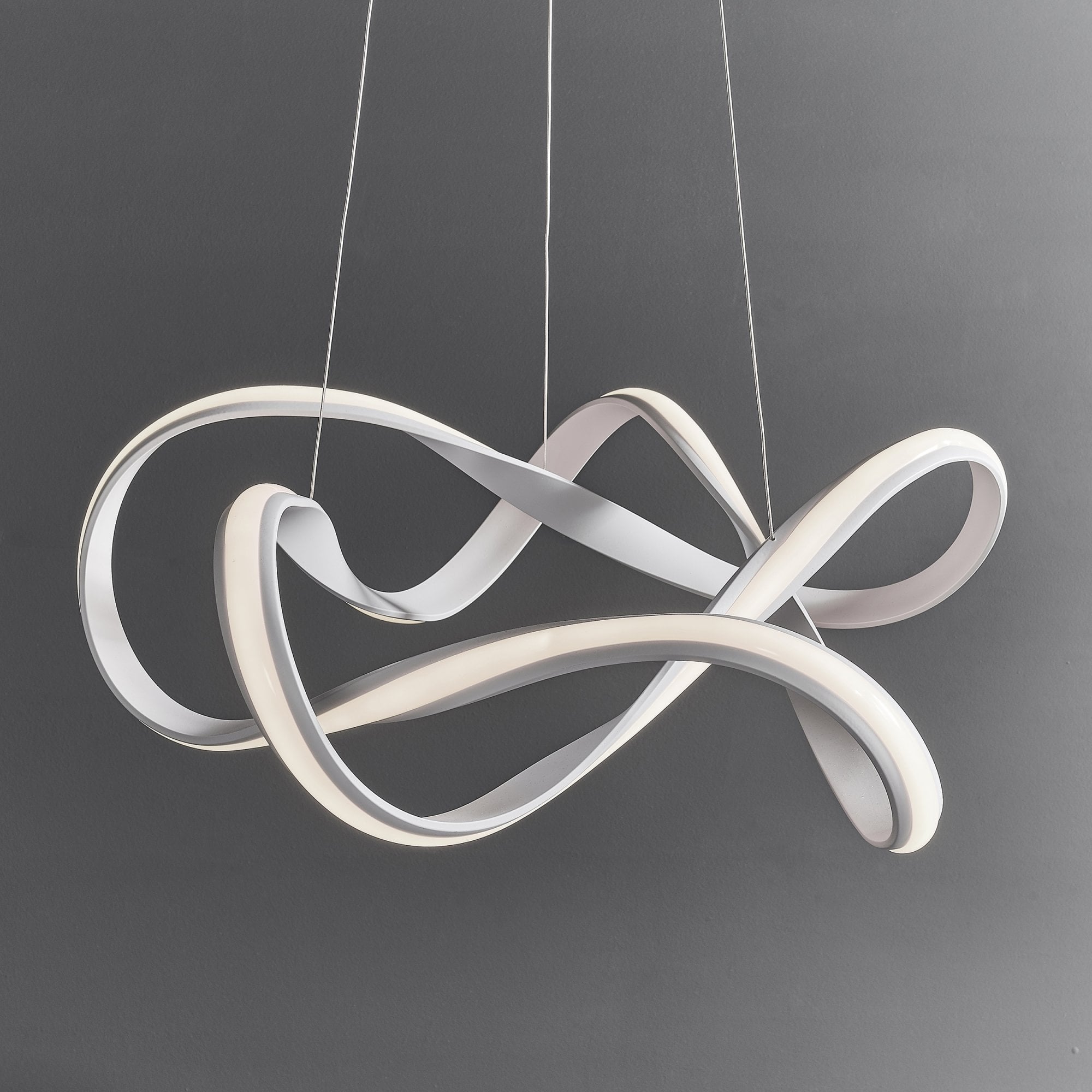 Endon Synergy Single Light Pendant - Textured White Paint & White Silicone