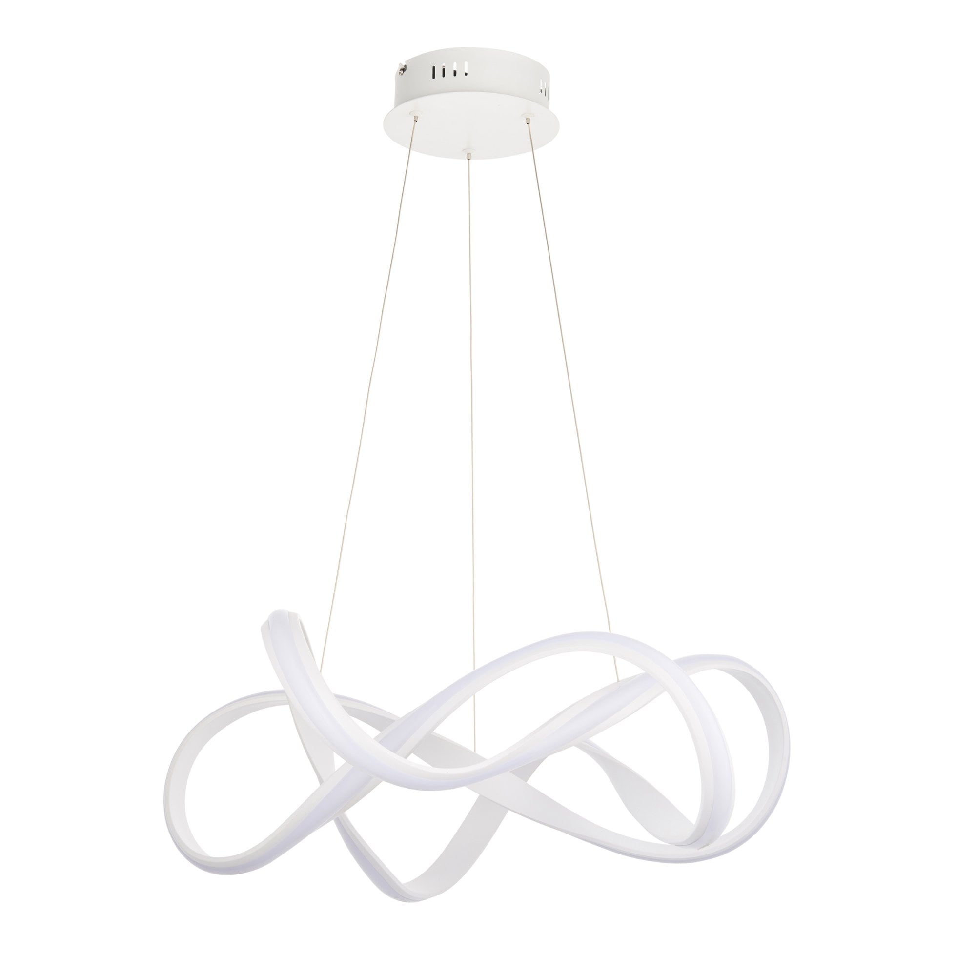 Endon Synergy Single Light Pendant - Textured White Paint & White Silicone