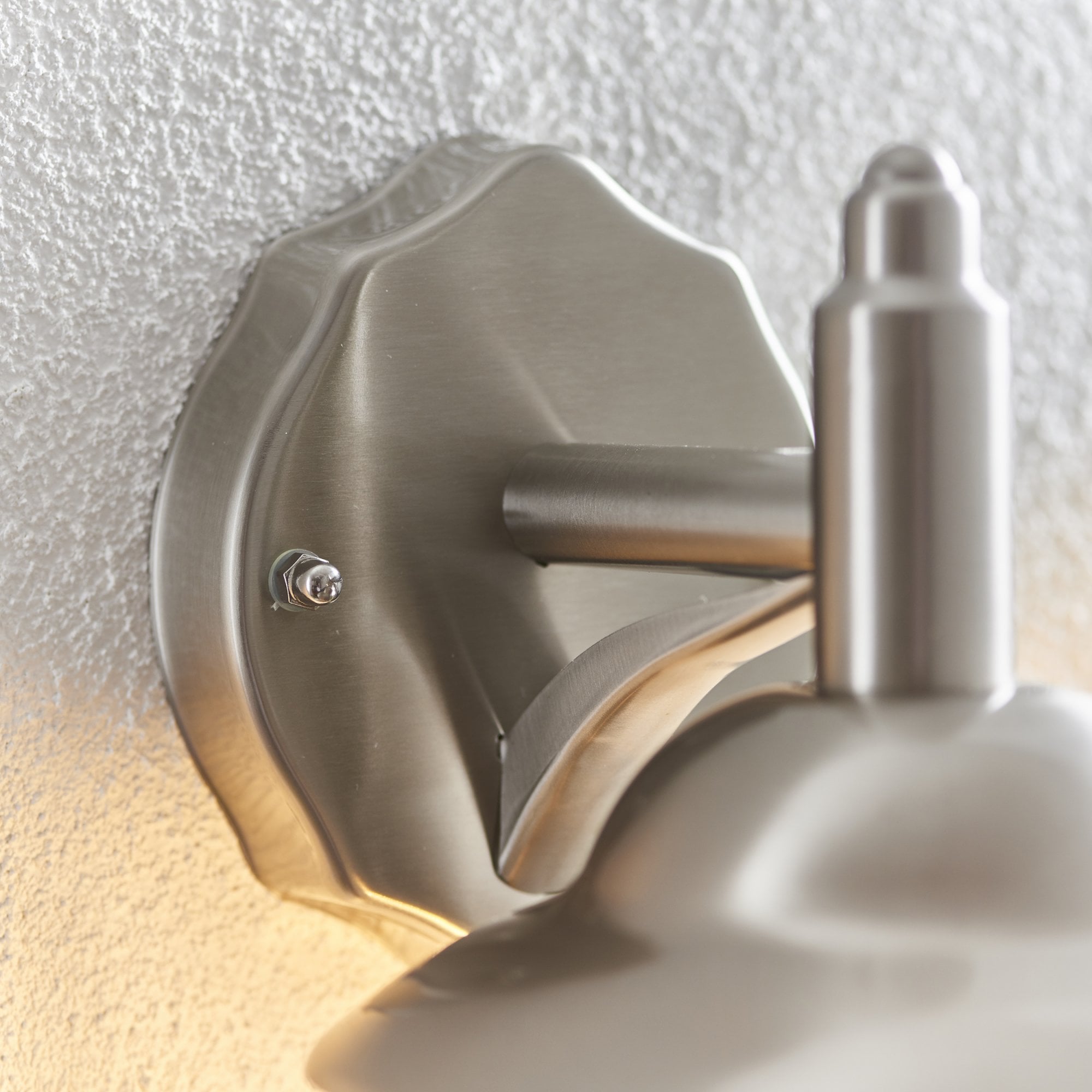 Endon Klien Single Light Down Wall Light - Polished Stainless Steel & Clear Pc