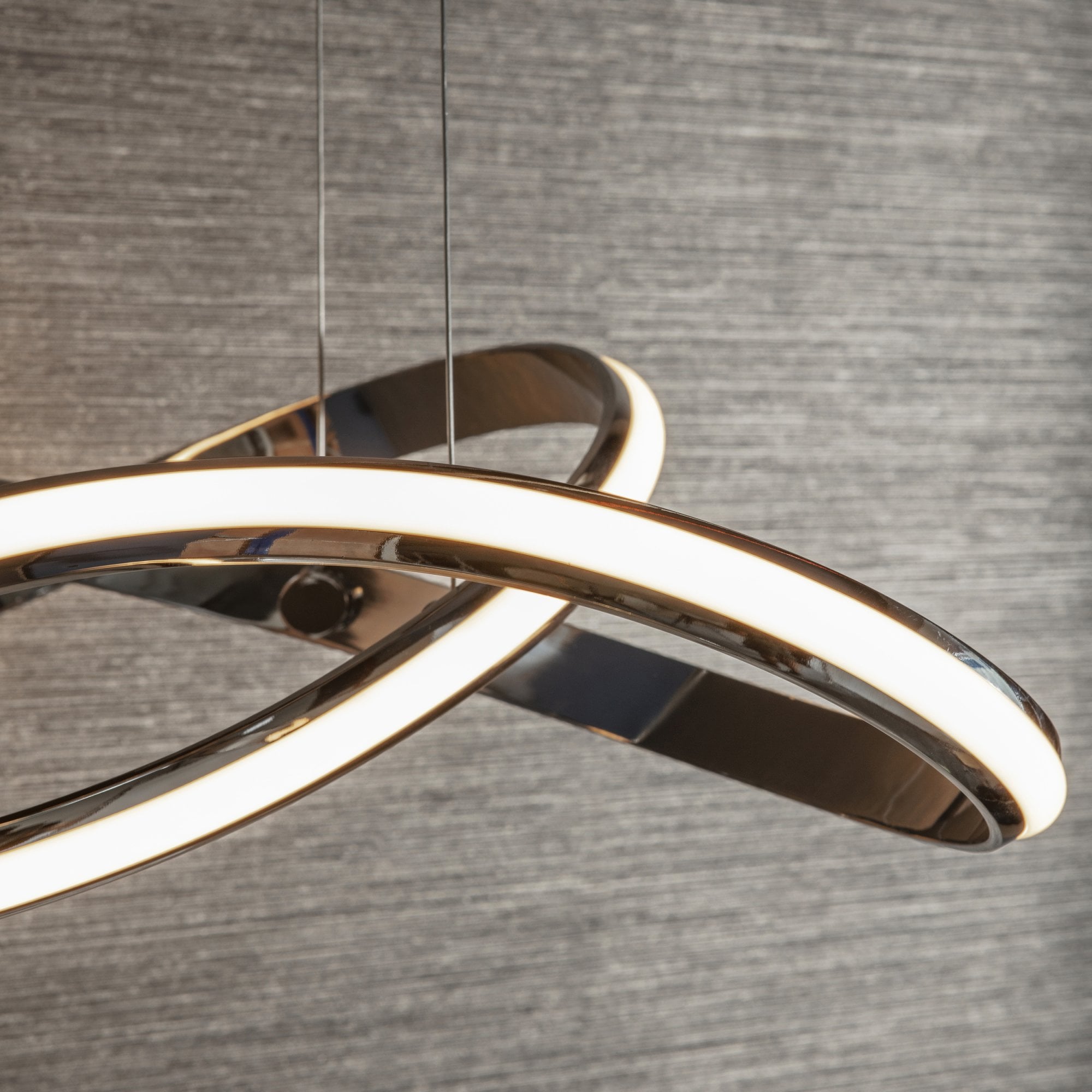 Endon Aria Single Light Pendant - Chrome Plate & White Silicone