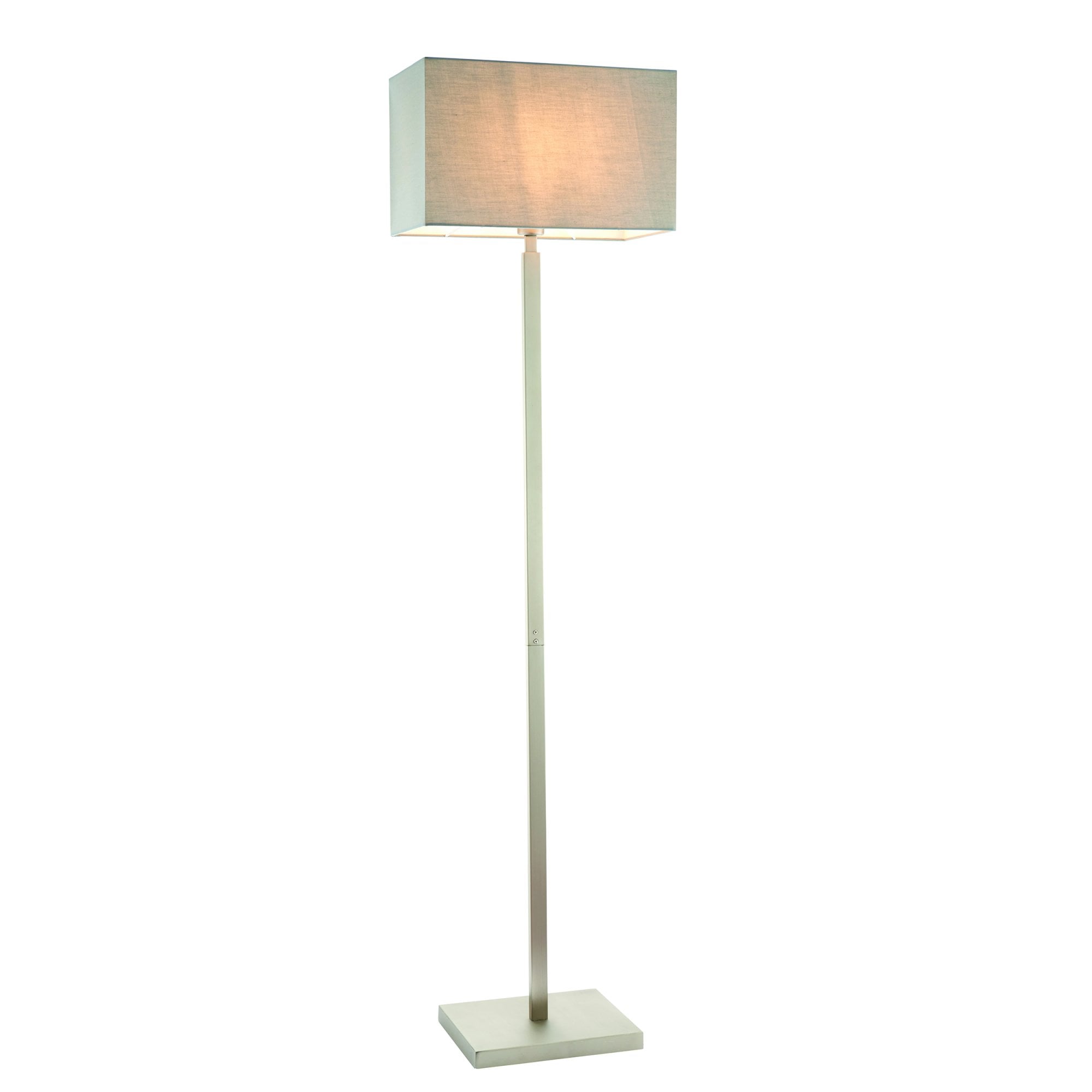 Endon Rectangular 16" Single Light Shade - Grey Fabric - Shade Only