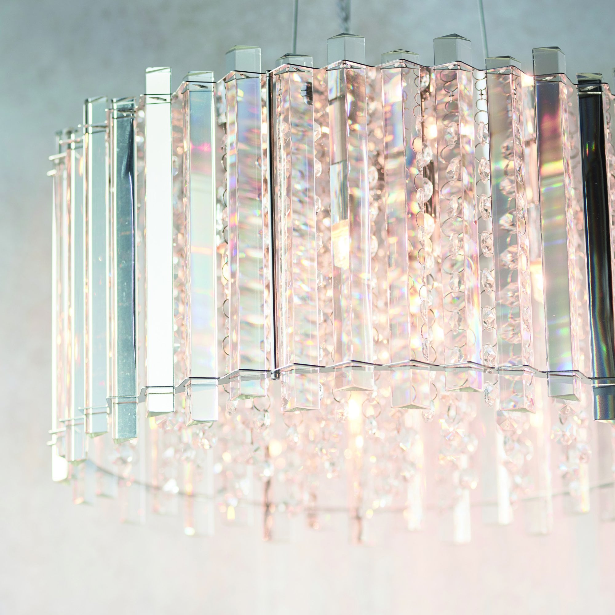 Endon Hanna 5 Light Pendant - Clear Crystal & Chrome Plate