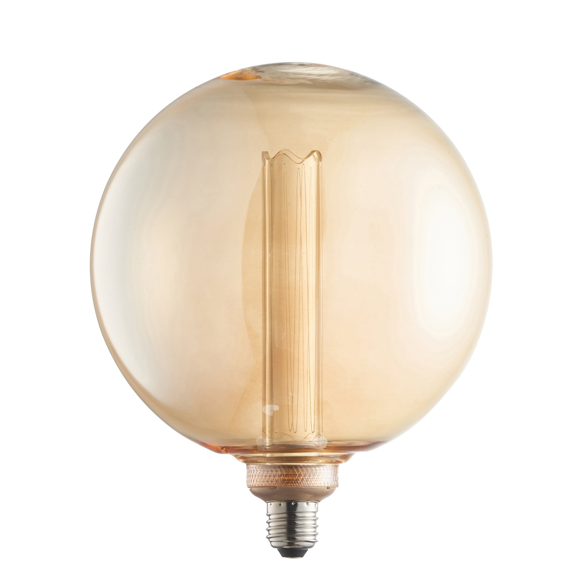 Endon Globe Single E27 LED 2.8W Bulb - 1800K - Non-Dimmable - Amber Glass