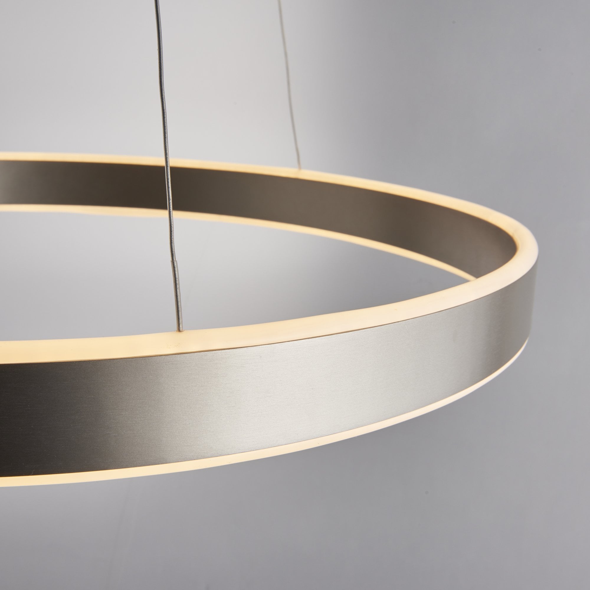 Endon Gen Single Light Pendant - Matt Nickel Plate & Frosted Acrylic