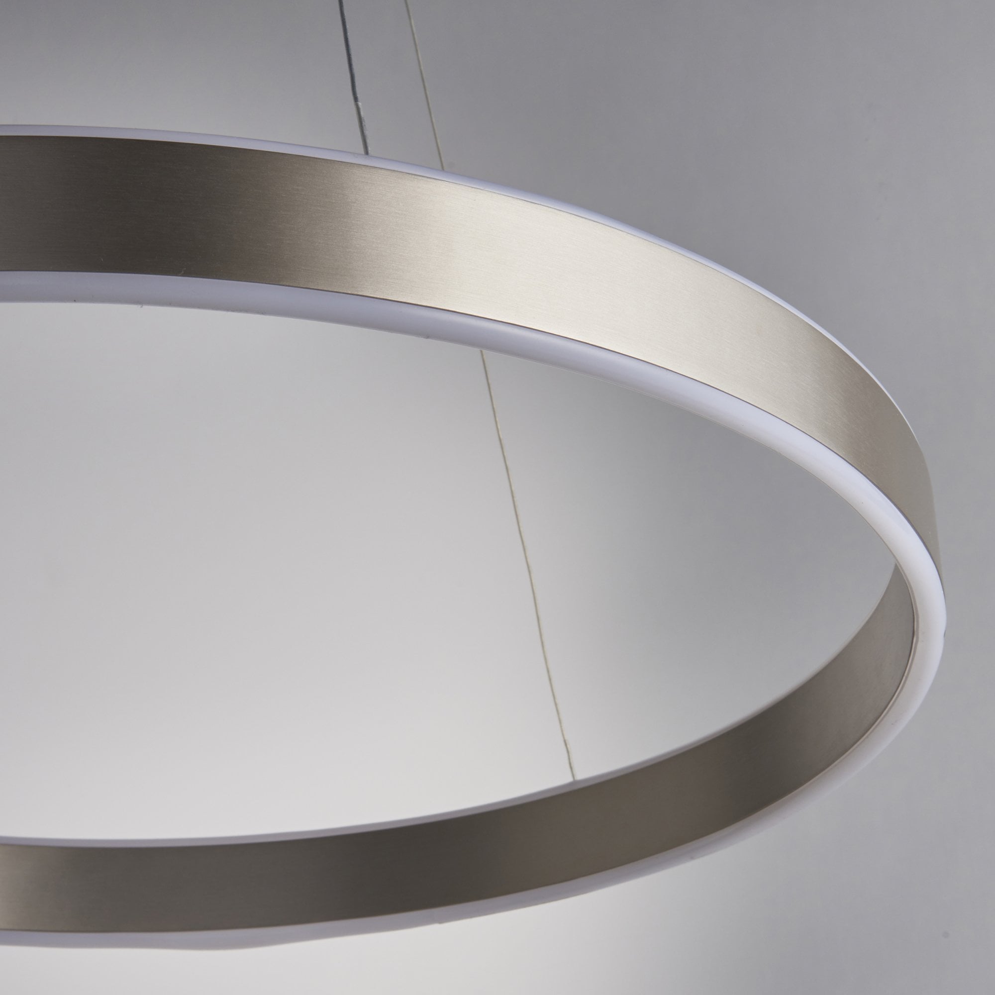 Endon Gen Single Light Pendant - Matt Nickel Plate & Frosted Acrylic