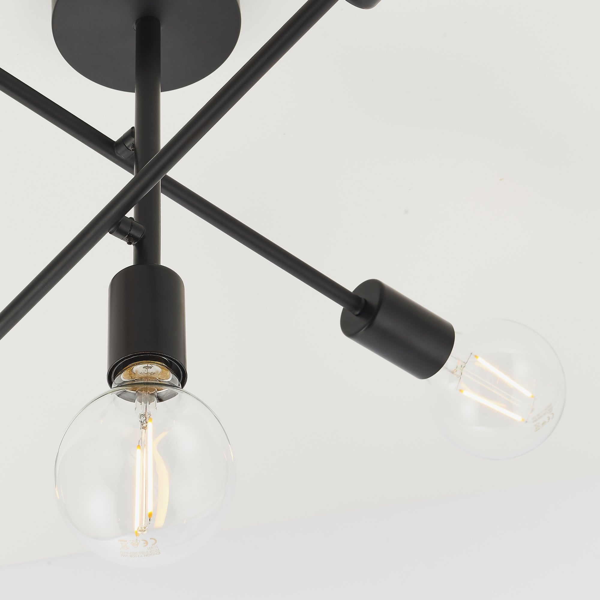 Endon Studio 5 Light Semi Flush Fitting - Matt Black