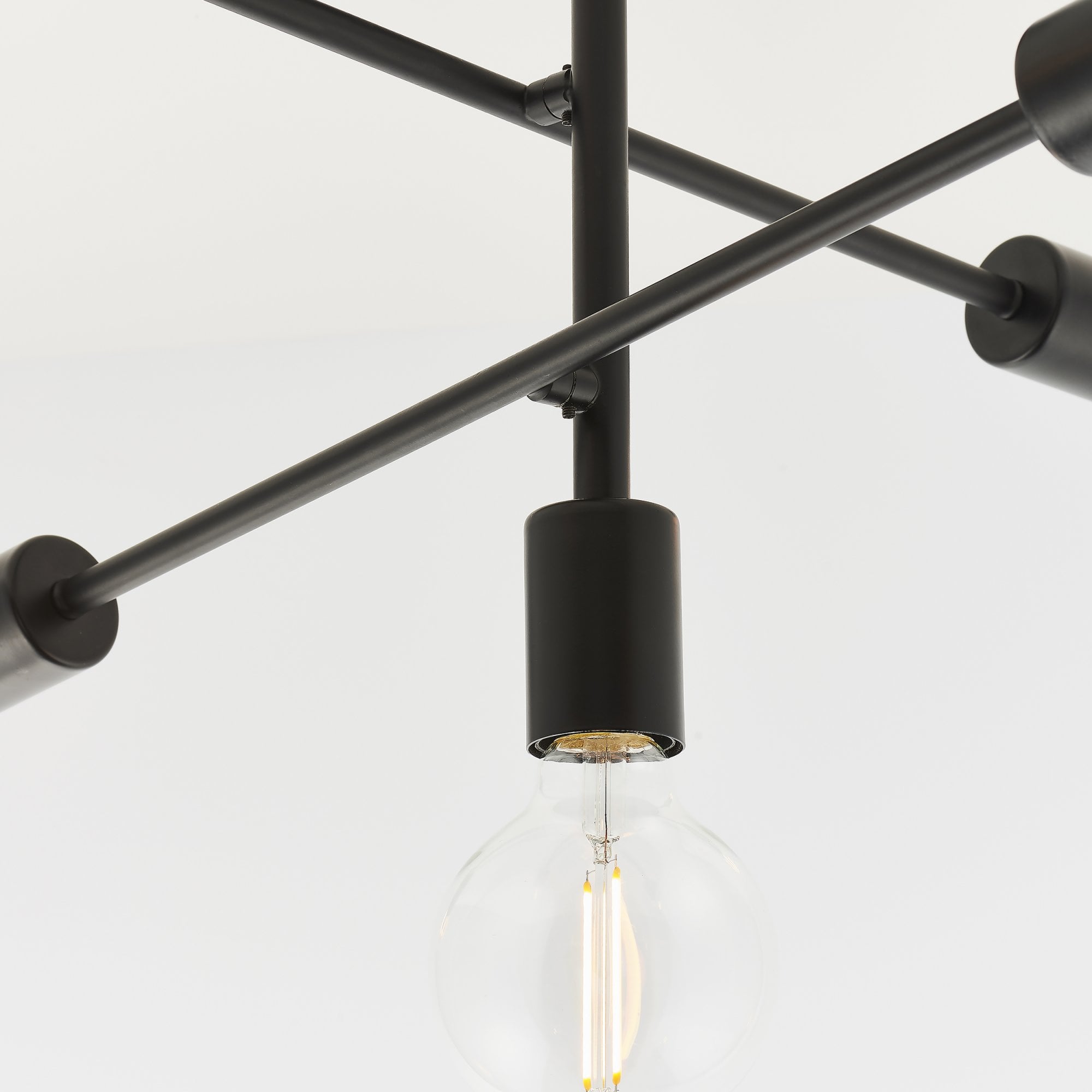 Endon Studio 5 Light Semi Flush Fitting - Matt Black