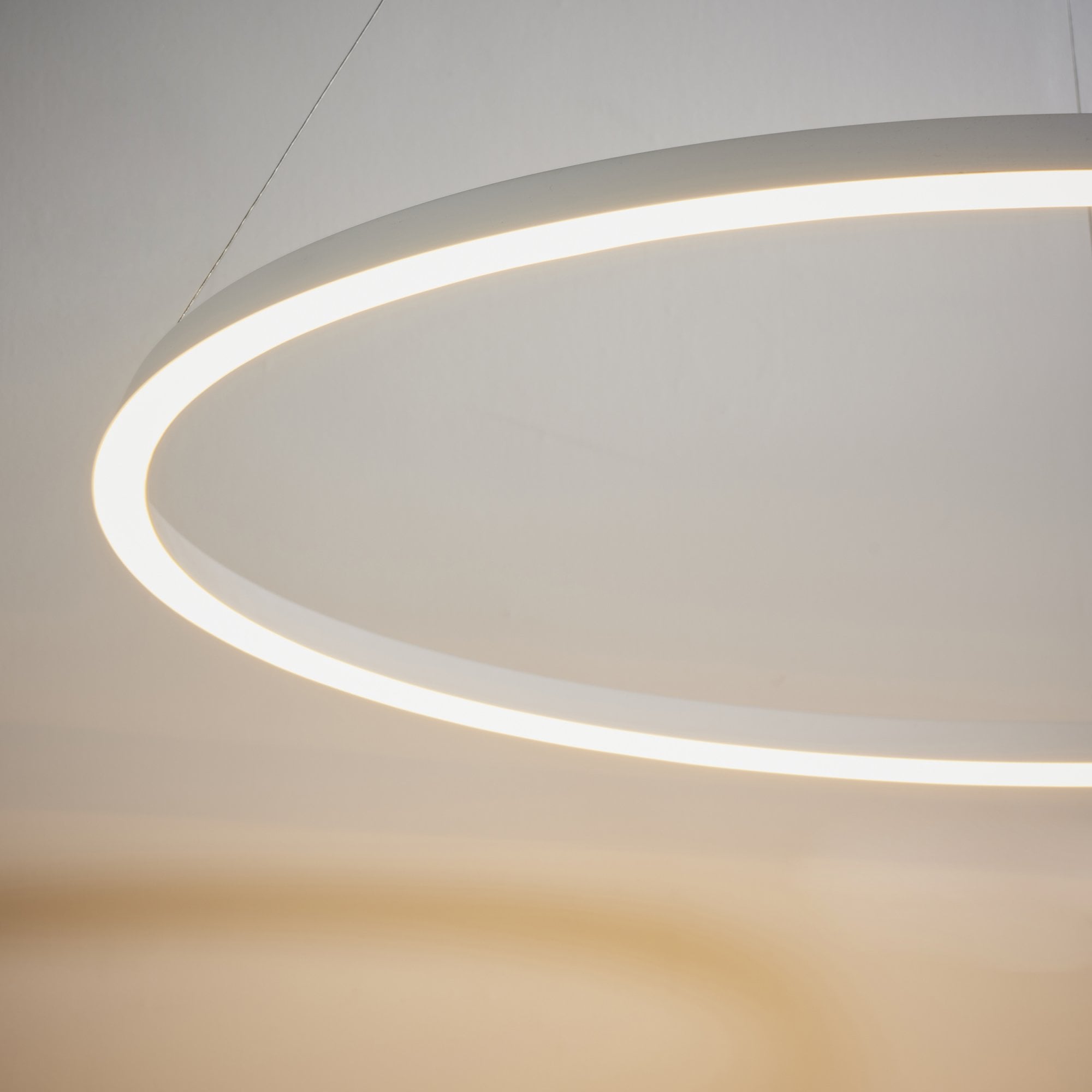 Endon Staten Single Light Pendant - Matt White Paint & White Silicone