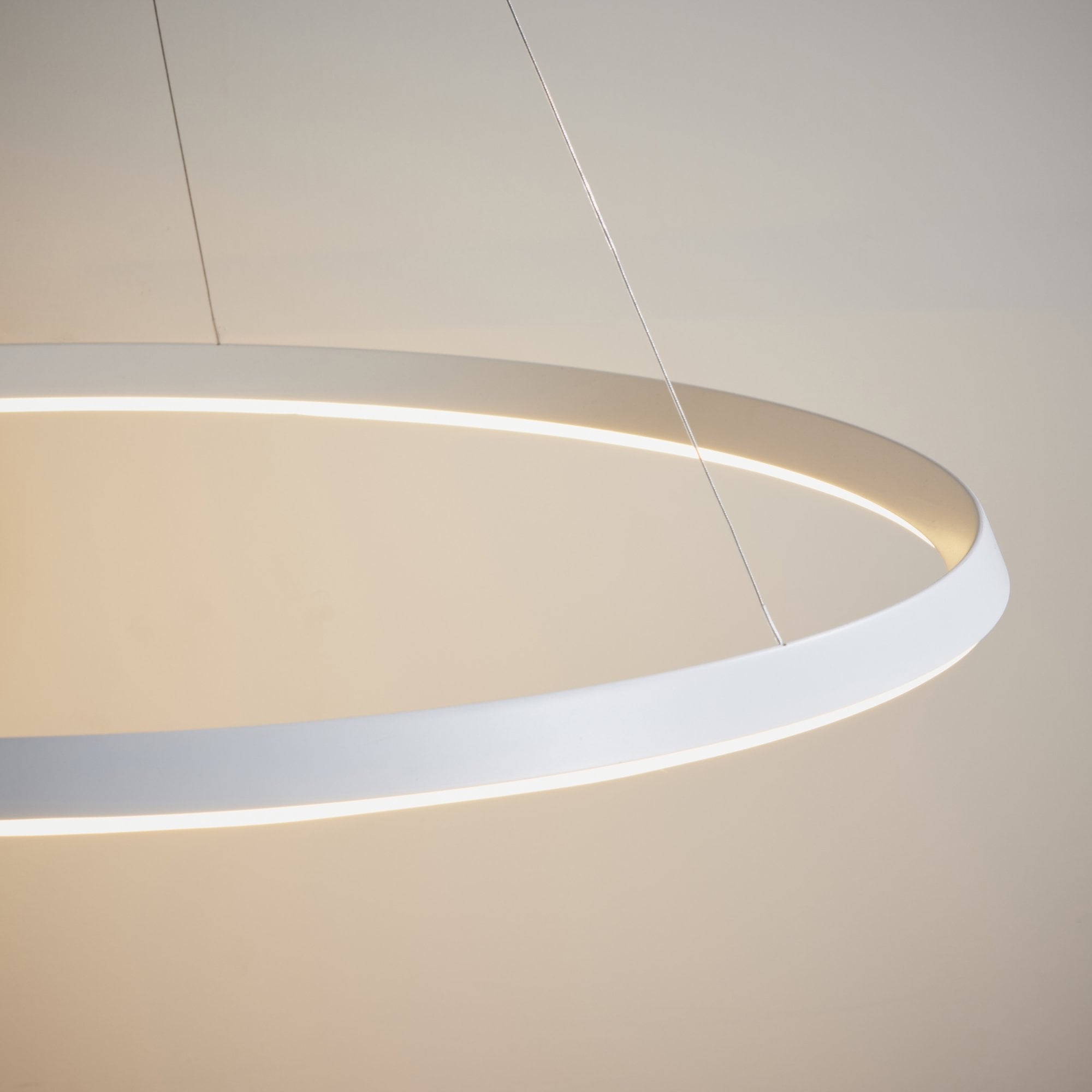 Endon Staten Single Light Pendant - Matt White Paint & White Silicone