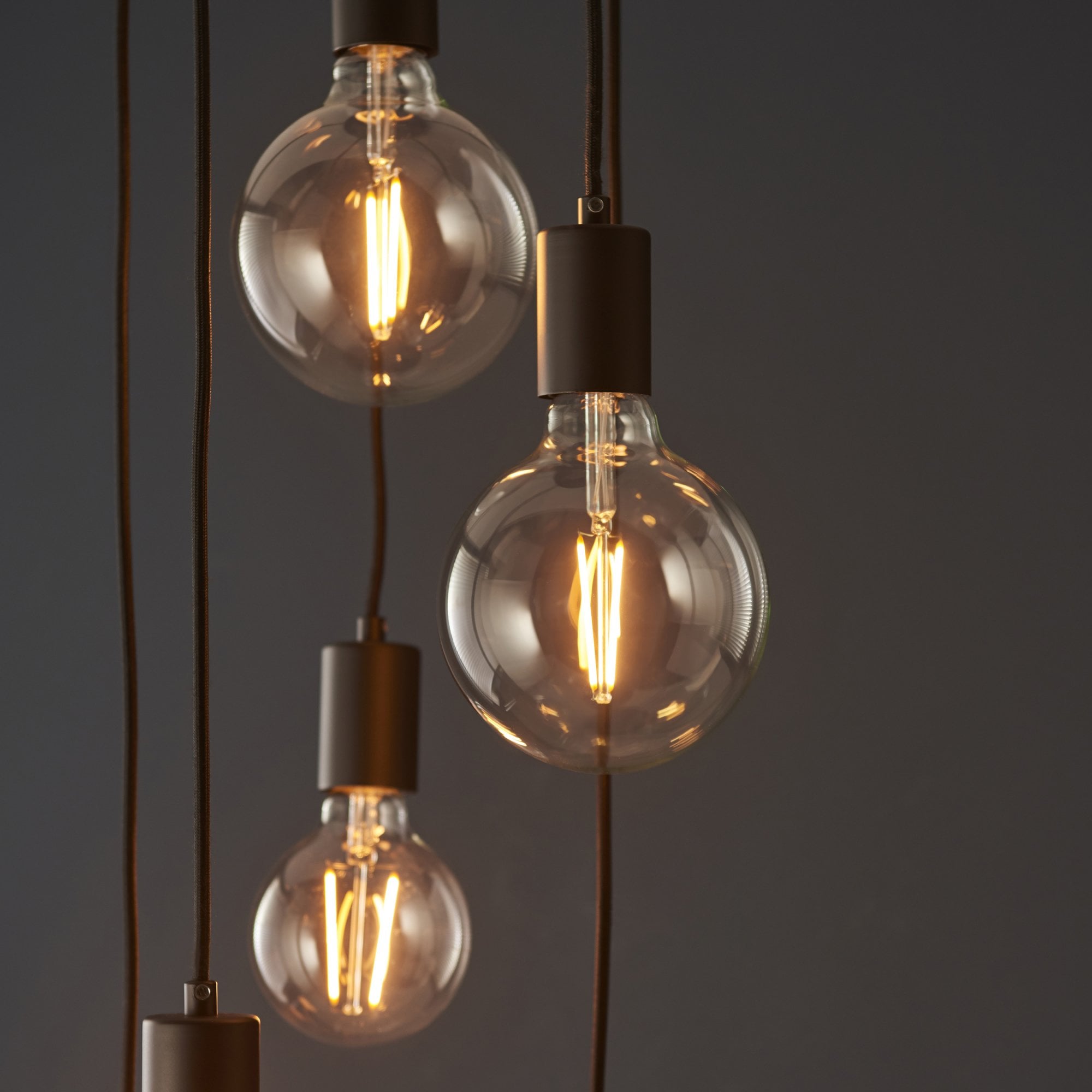 Endon Studio 6 Light Pendant - Matt Black