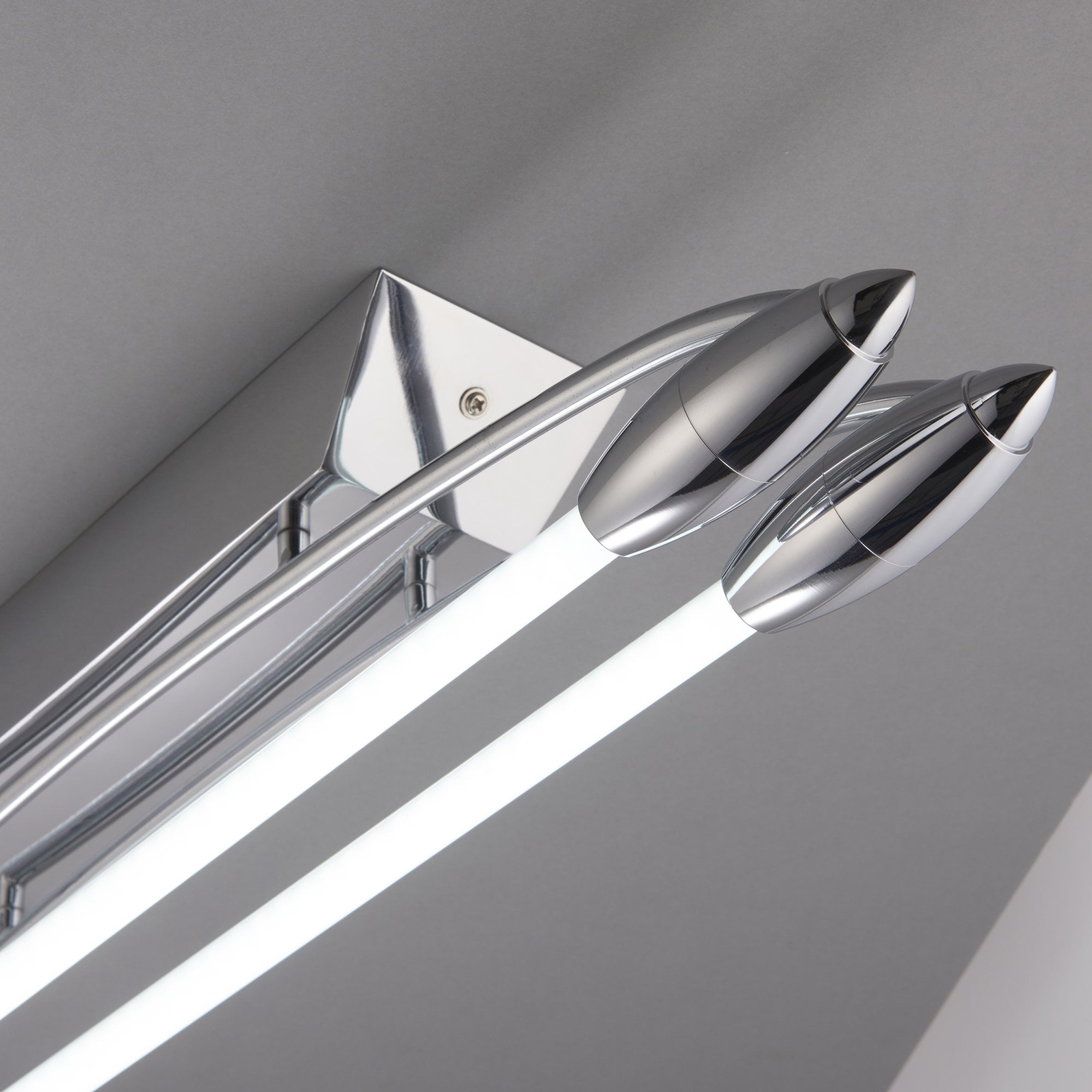 Endon Harper LED 2 Light Small Flush Fitting - Chrome Plate & Opal Glass