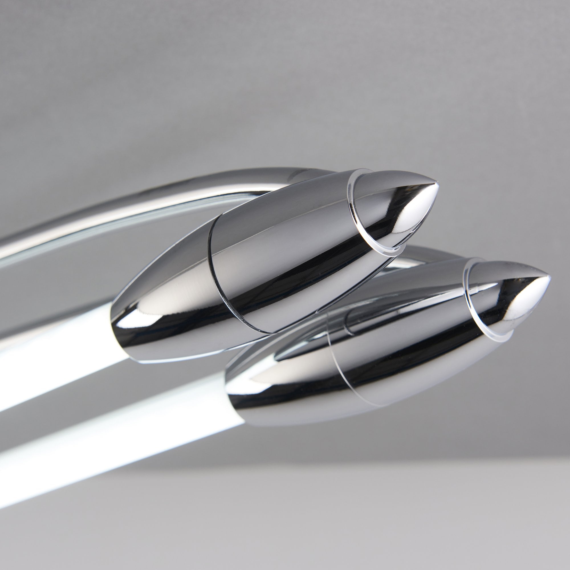Endon Harper LED 2 Light Small Flush Fitting - Chrome Plate & Opal Glass