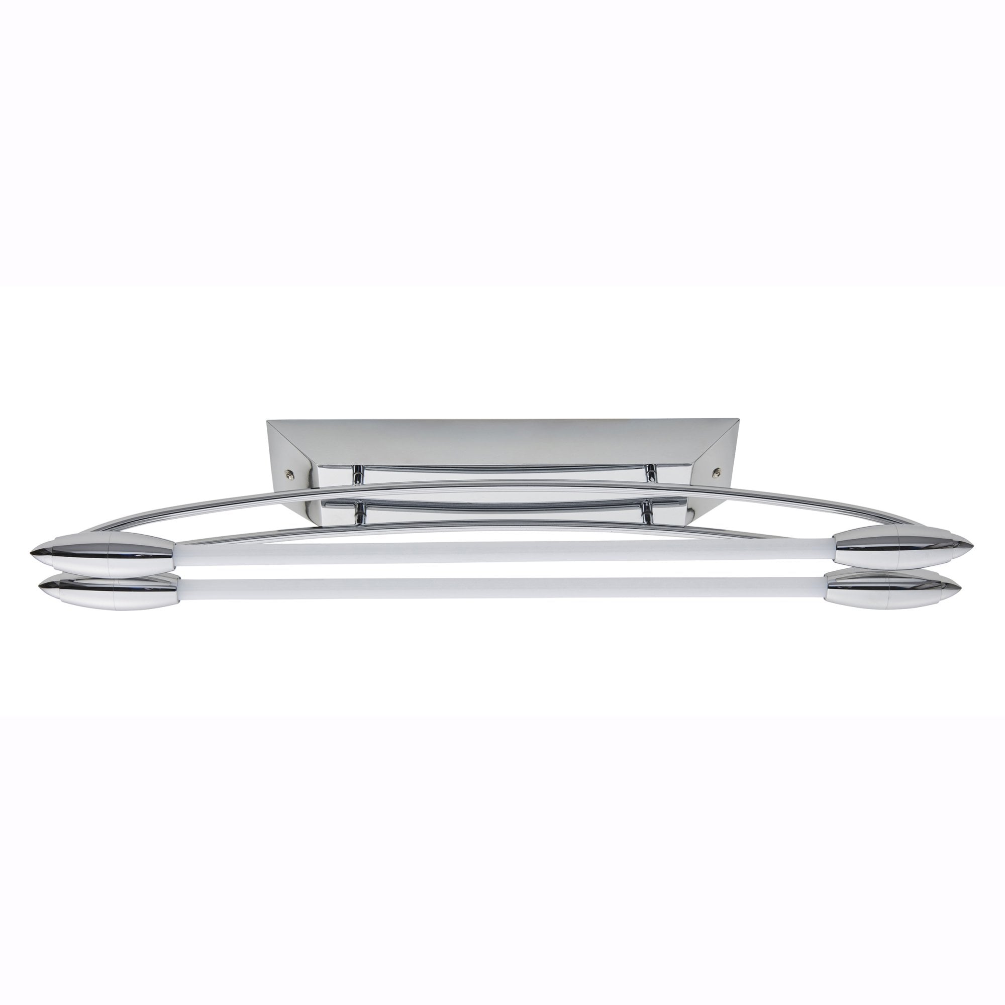 Endon Harper LED 2 Light Small Flush Fitting - Chrome Plate & Opal Glass