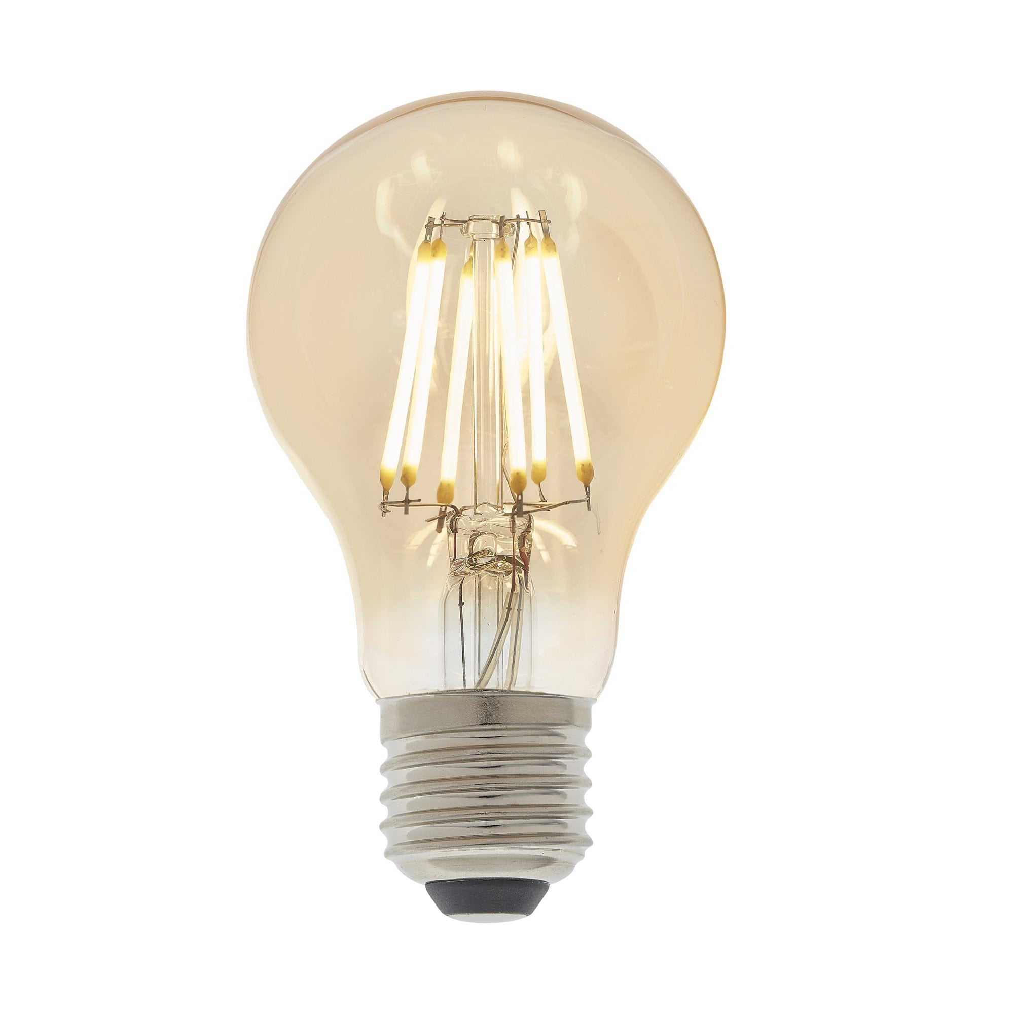 Endon E27 LED 6W GLS Bulb - 2500K - Dimmable - Amber Glass