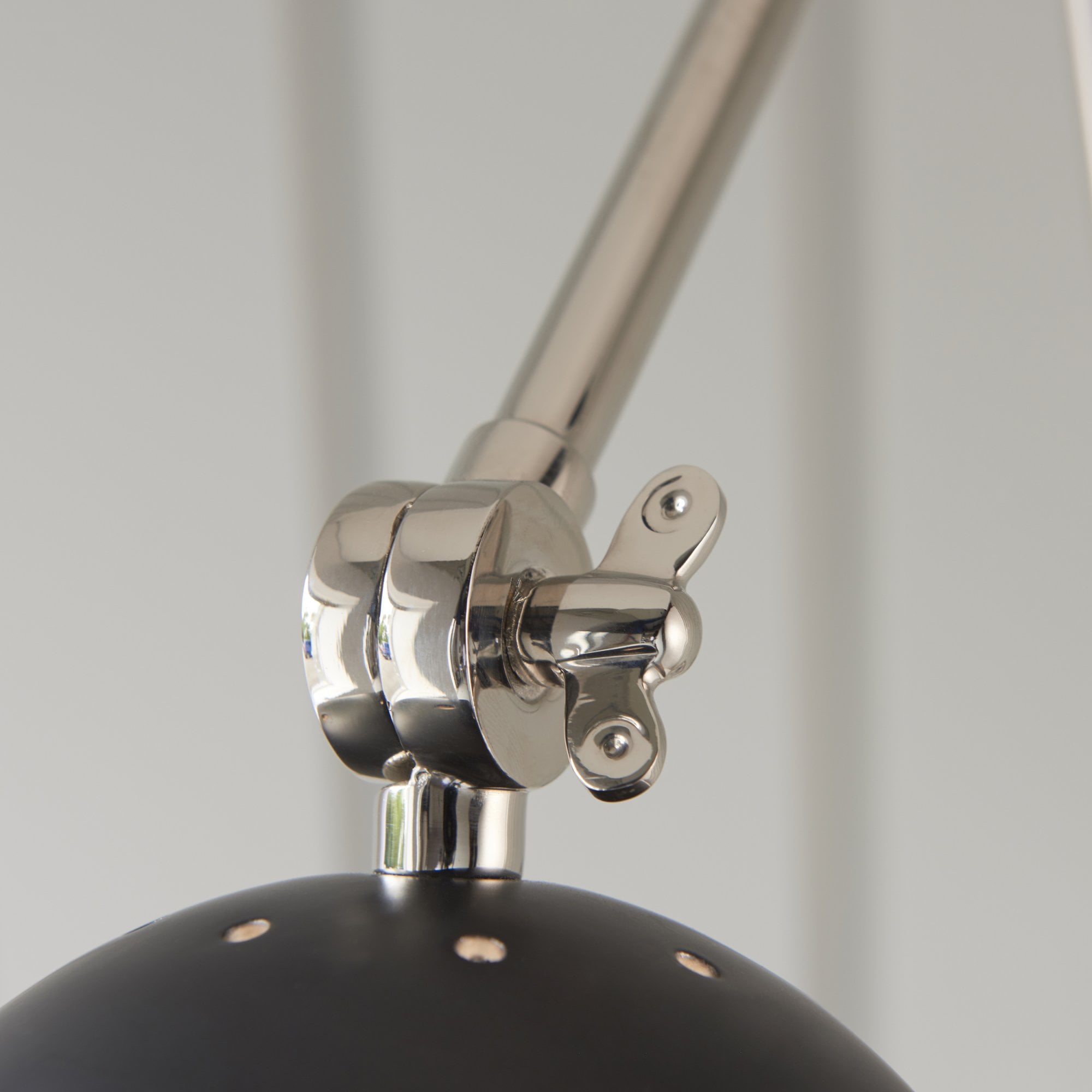 Endon Lehal Single Light Wall Light - Polished Nickel Plate & Matt Black