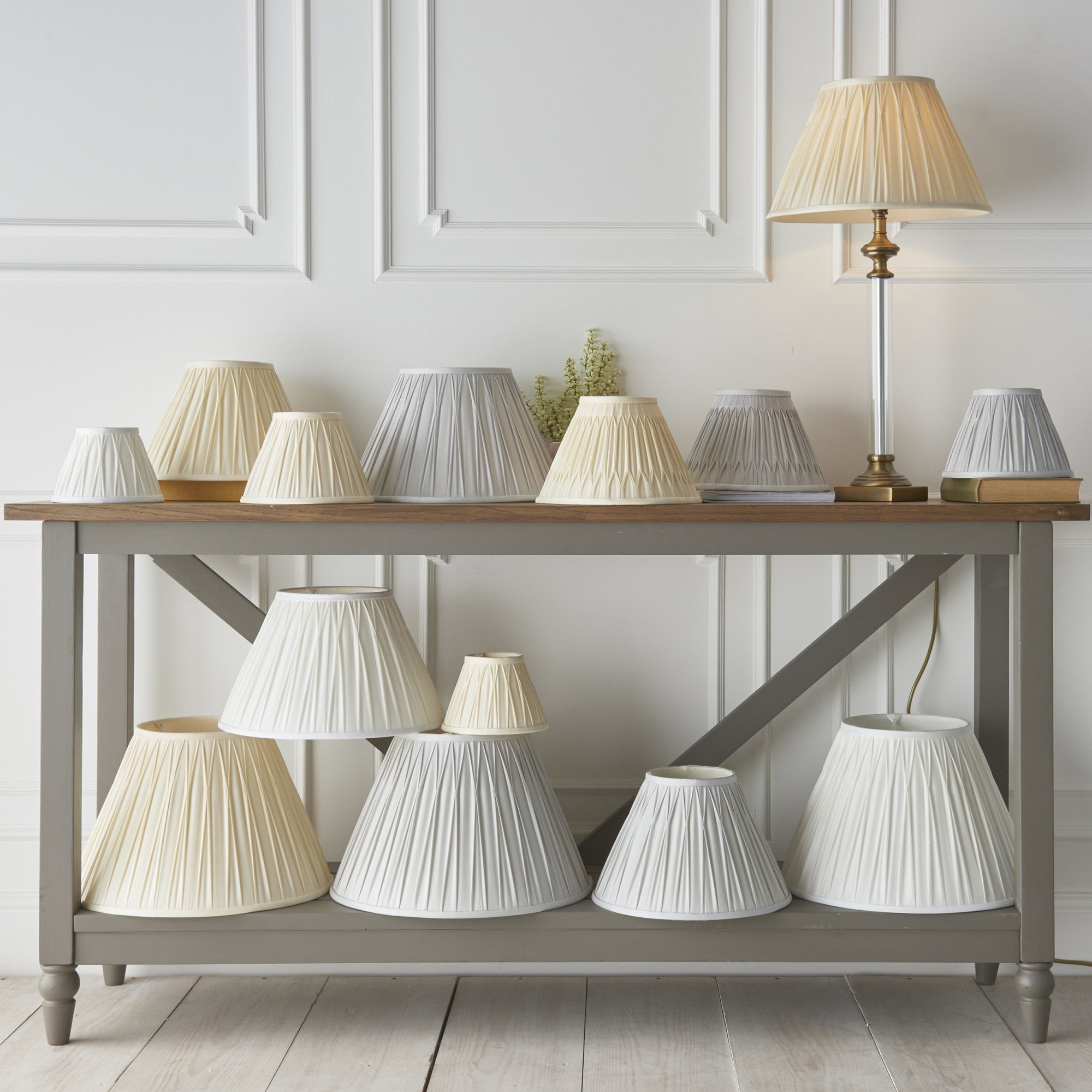 Endon Chatsworth 10" Single Light Shade - Ivory Silk - Shade Only
