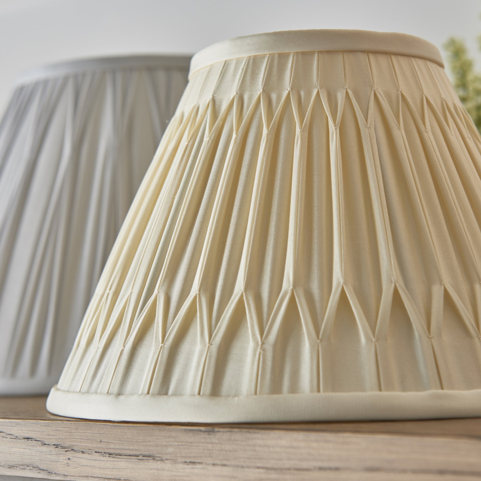 Endon Chatsworth 10" Single Light Shade - Ivory Silk - Shade Only