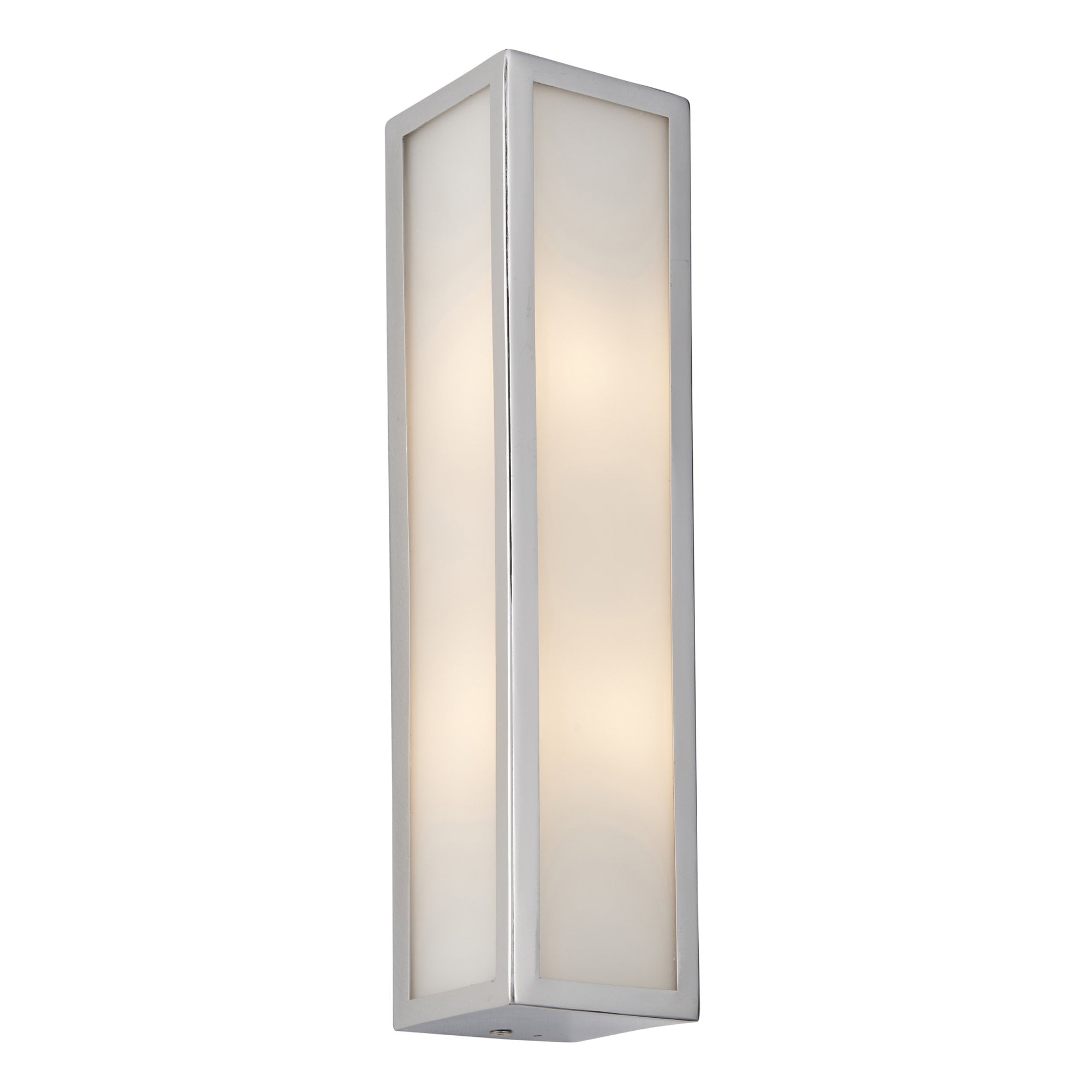 Endon Newham 2 Light Wall - Chrome Plate & Frosted Glass