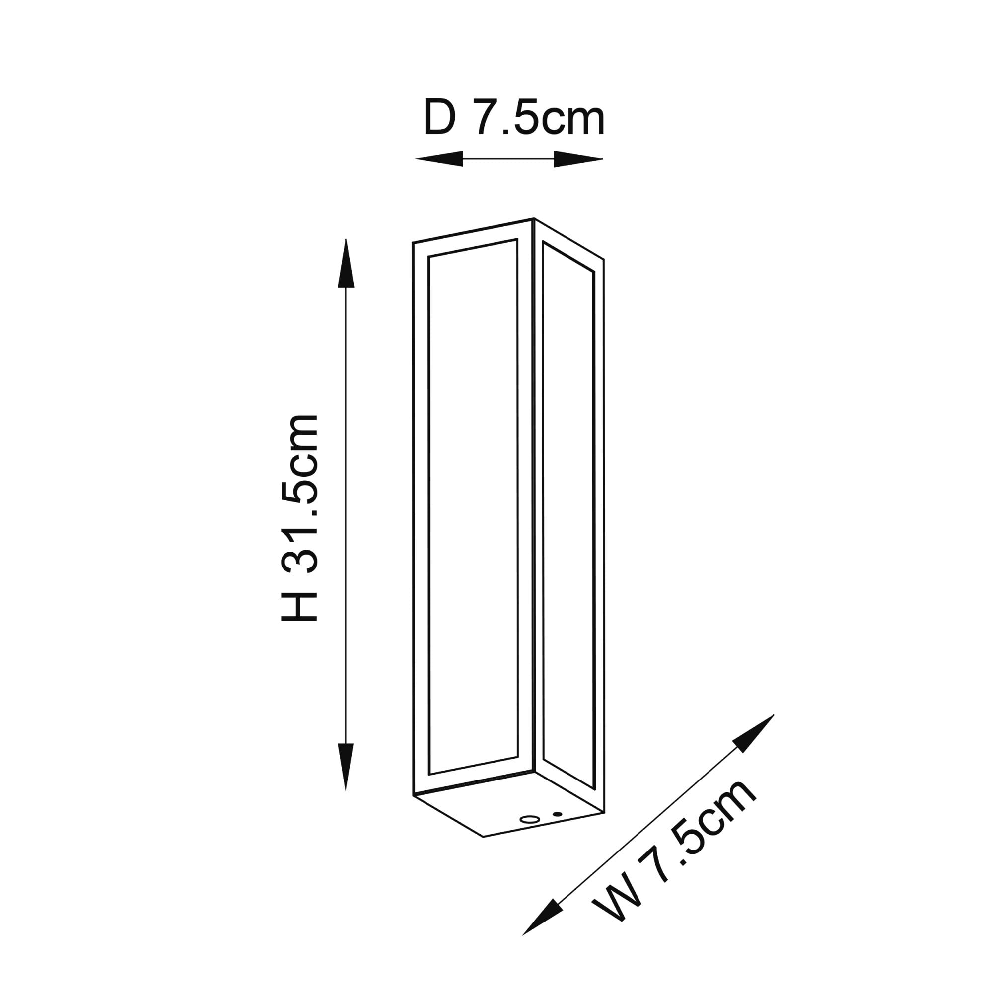 Endon Newham 2 Light Wall - Chrome Plate & Frosted Glass