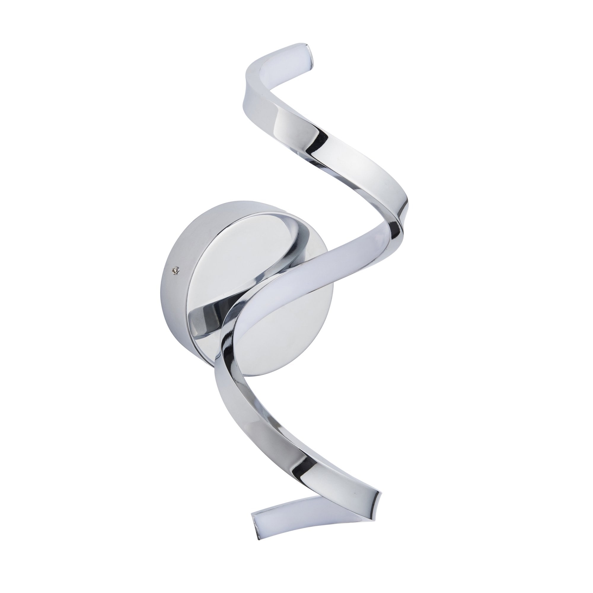 Endon Astral Single Light Wall - Chrome Plate & White Silicone