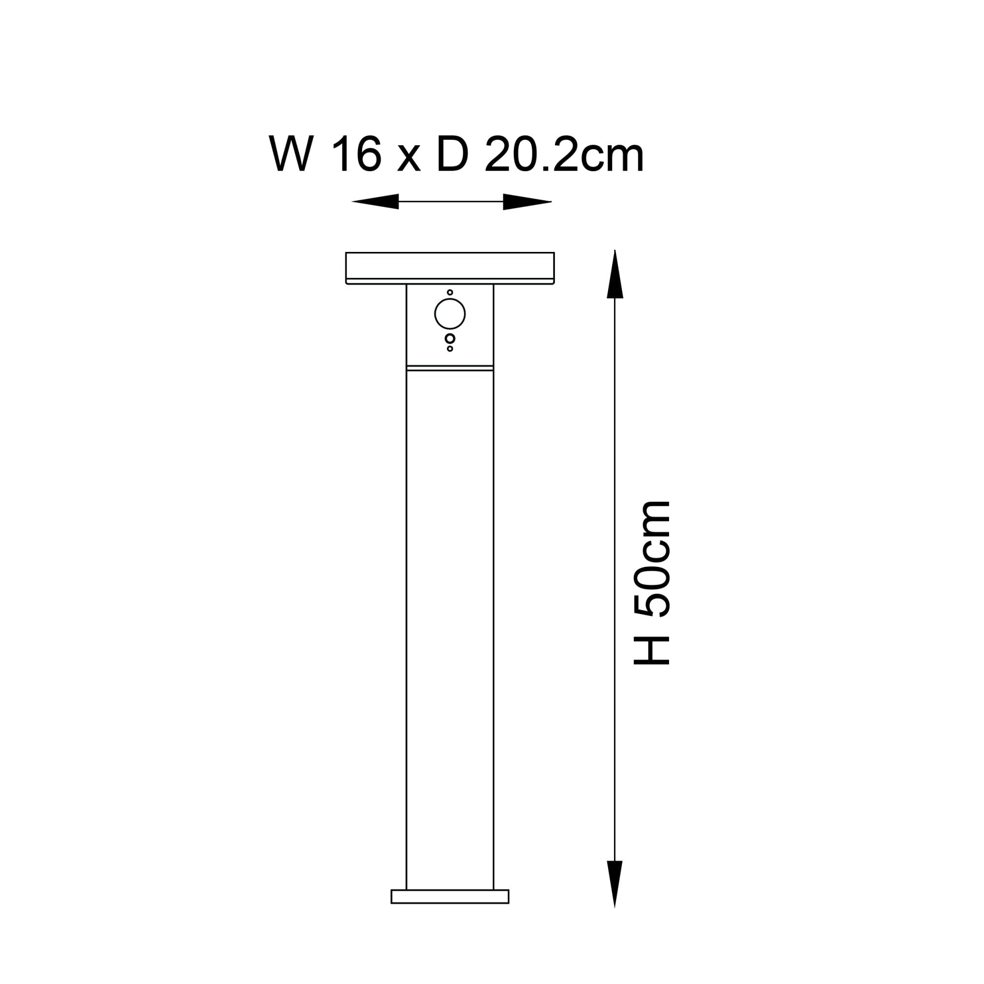 Endon Ebro Single Light Floor Lamp - Photocell And PIR - Solar - Textured Black & White Pc
