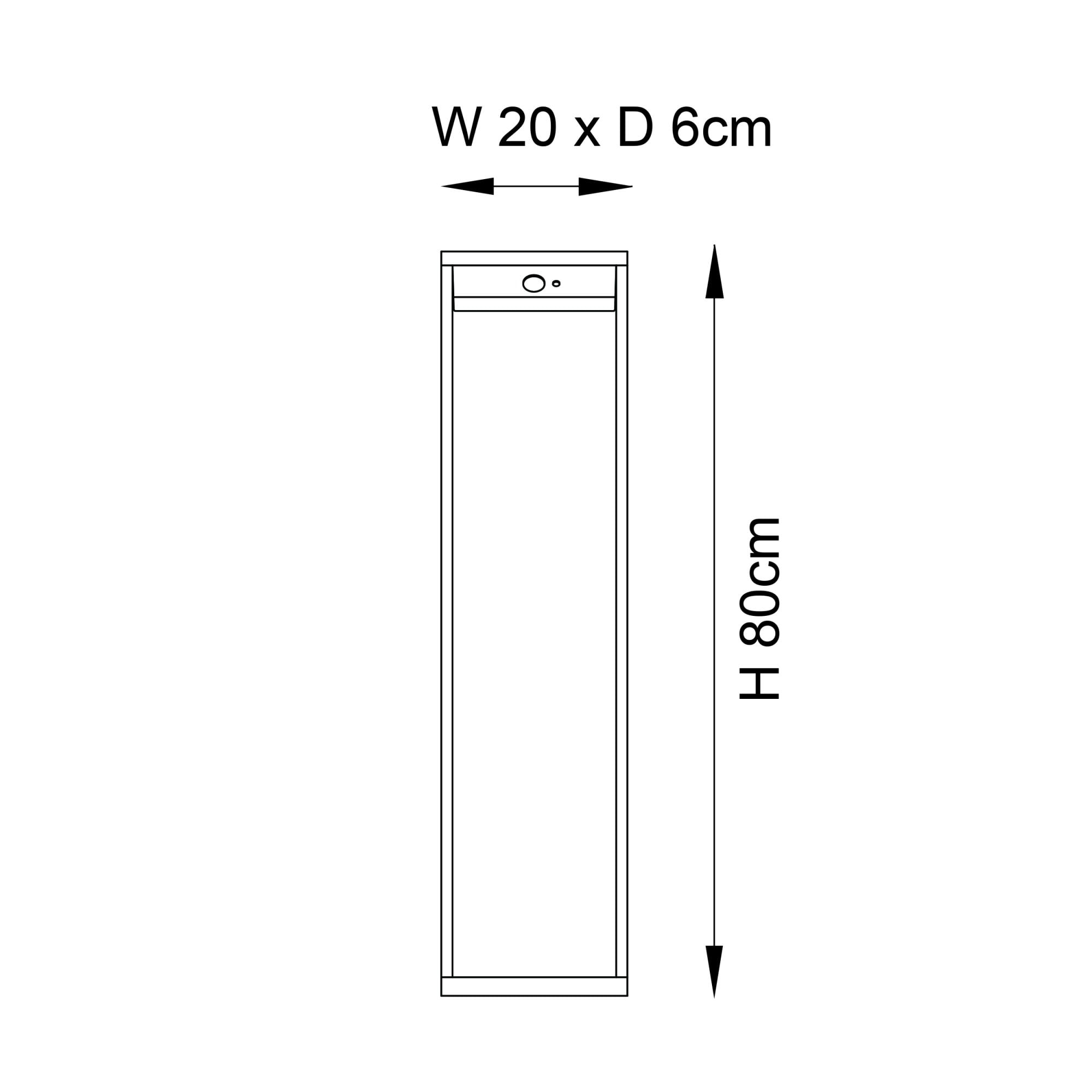 Endon Dannah Single Light Bollard - Photocell And PIR - Solar - Textured Black & White Pc