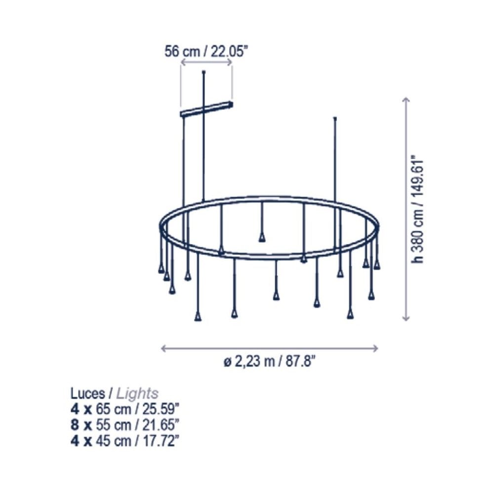 Bover Skybell Circle S/16L Pendant