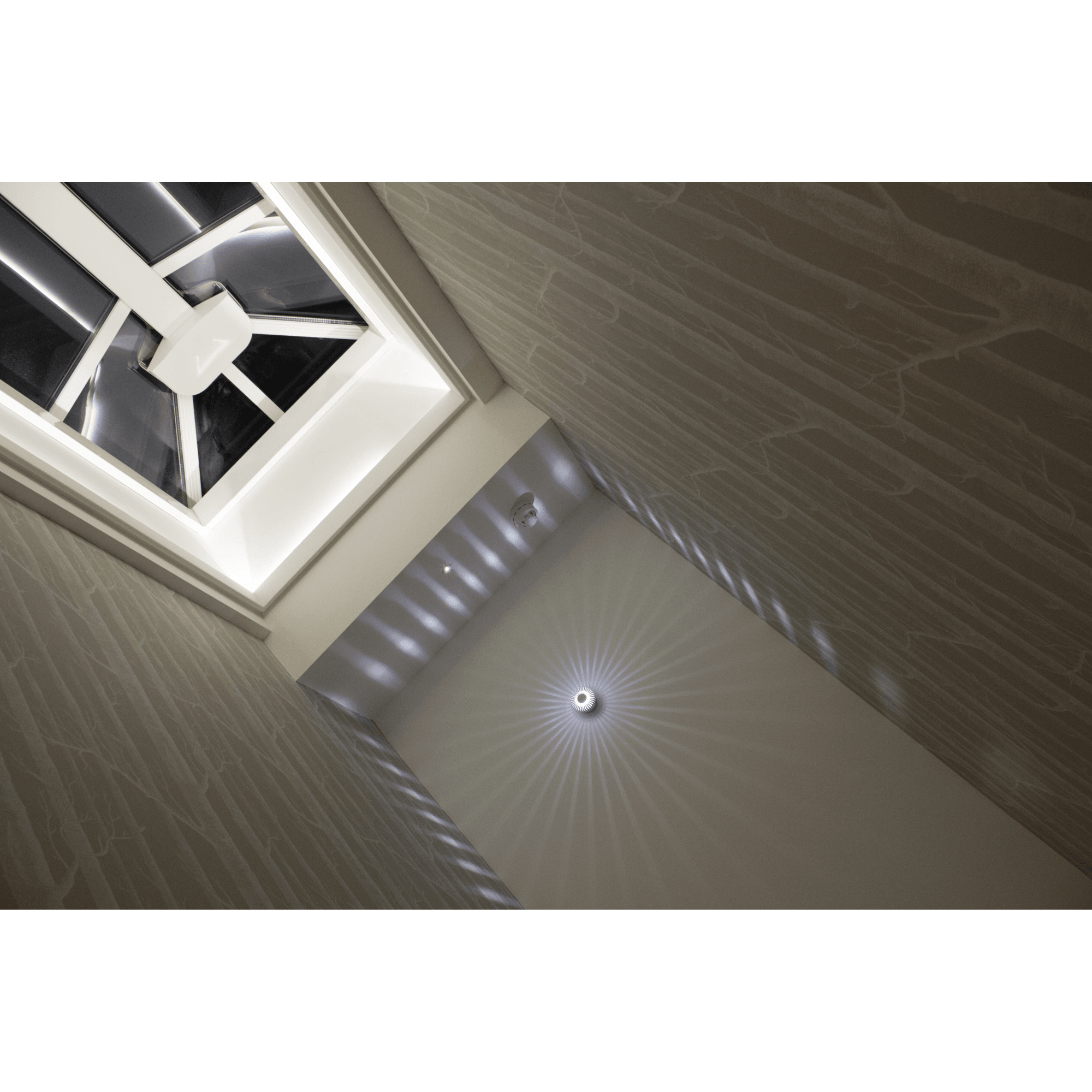 Collingwood WL041 IP Straight to Mains Fan Effect LED Wall Light - Anodised Aluminium