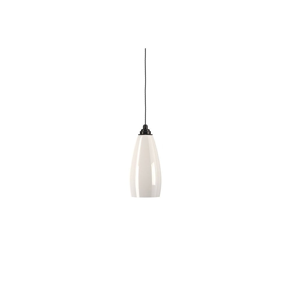 Fritz Fryer Upton White Glass Pendant Light - Medium (Various Colour Options)