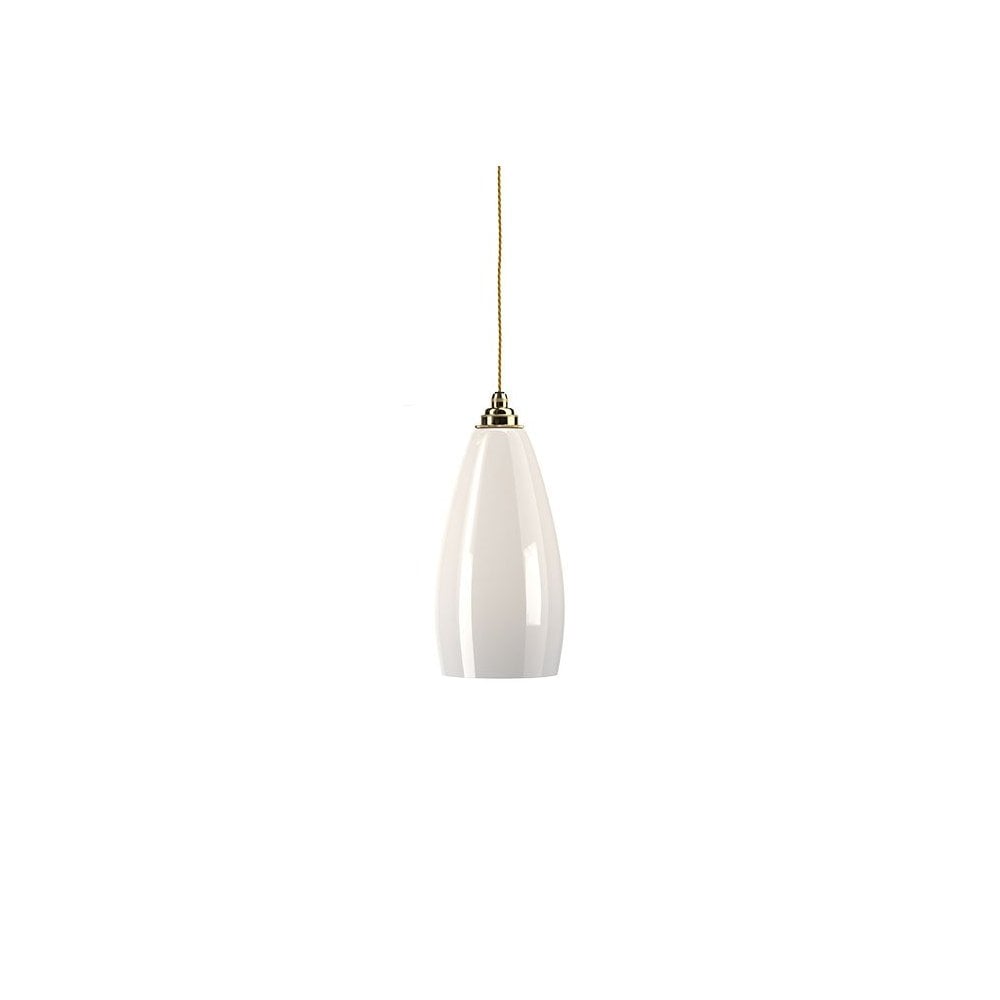 Fritz Fryer Upton White Glass Pendant Light - Large (Various Colour Options)