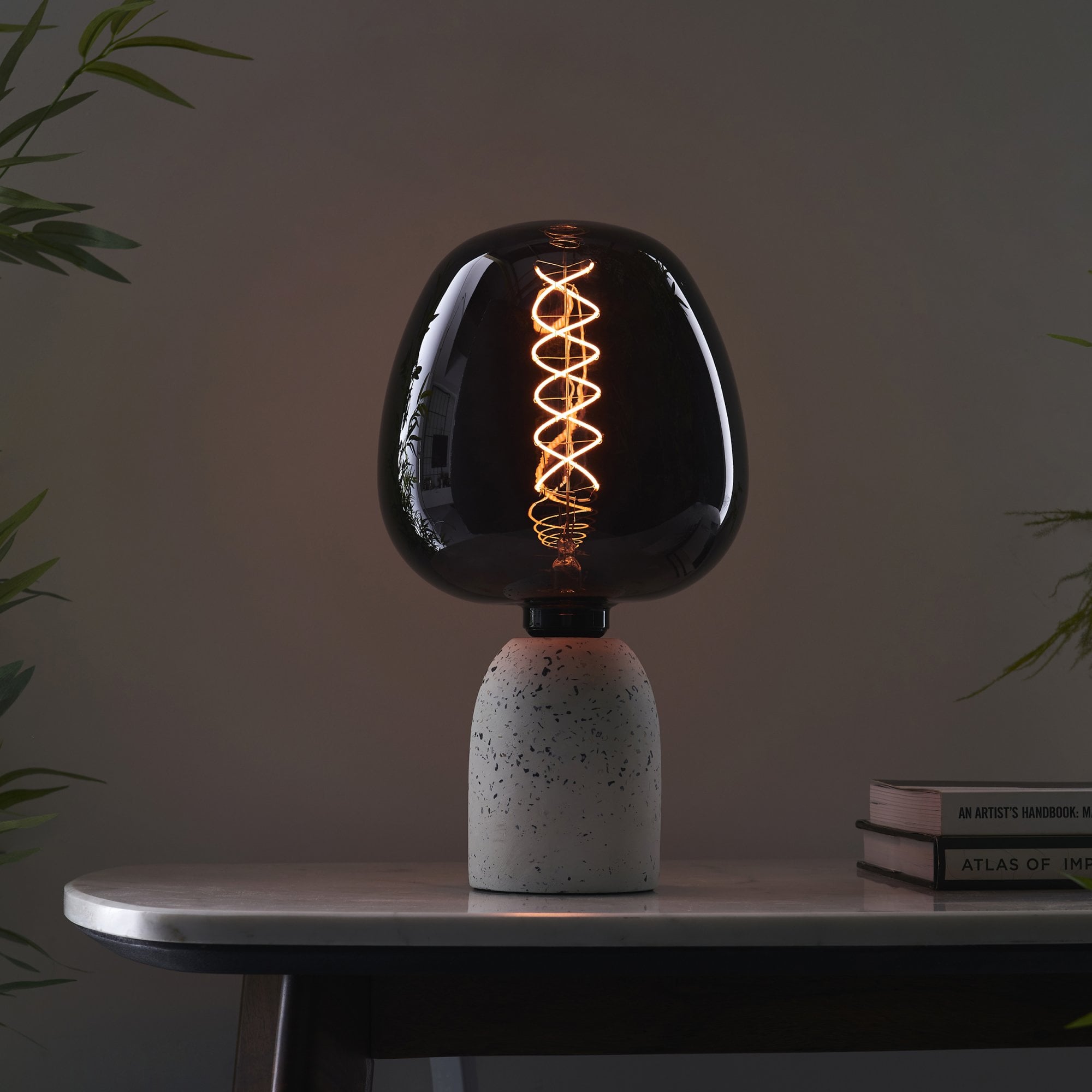Endon Helix E27 LED 4W Filament Bulb - 1800K - Non-Dimmable - Smoked Glass