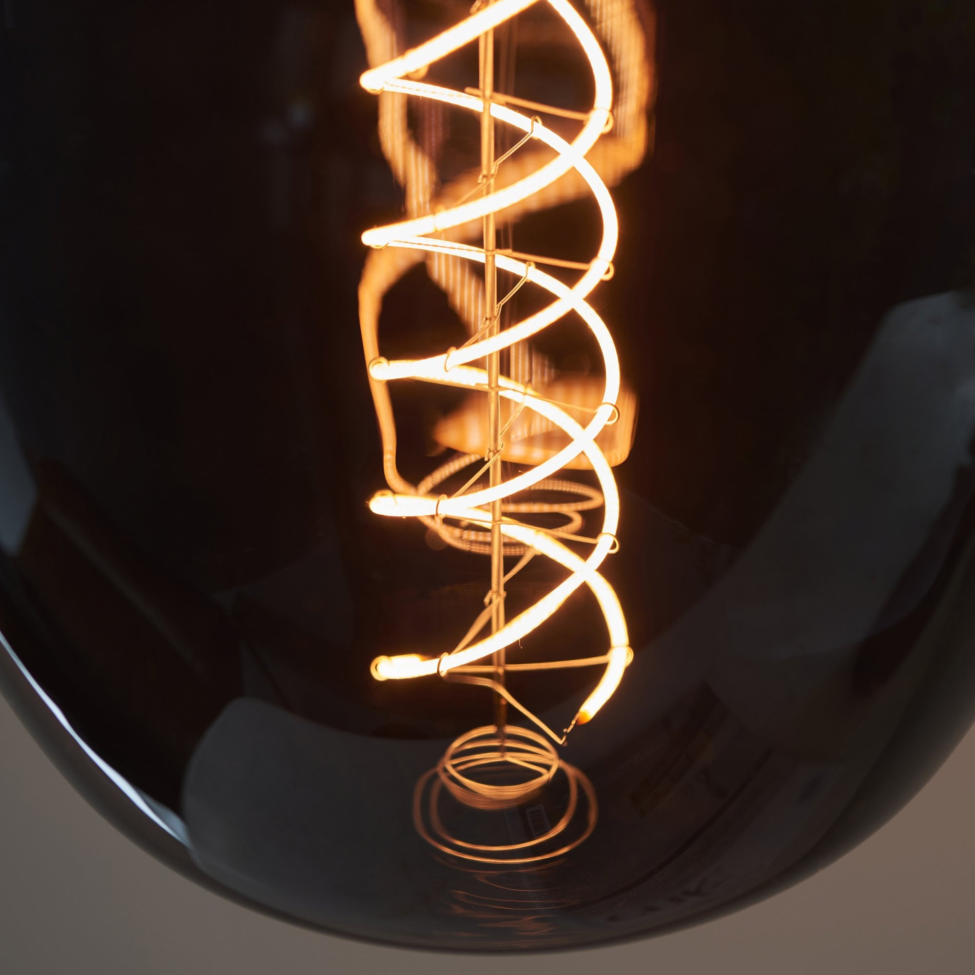 Endon Helix E27 LED 4W Filament Bulb - 1800K - Non-Dimmable - Smoked Glass