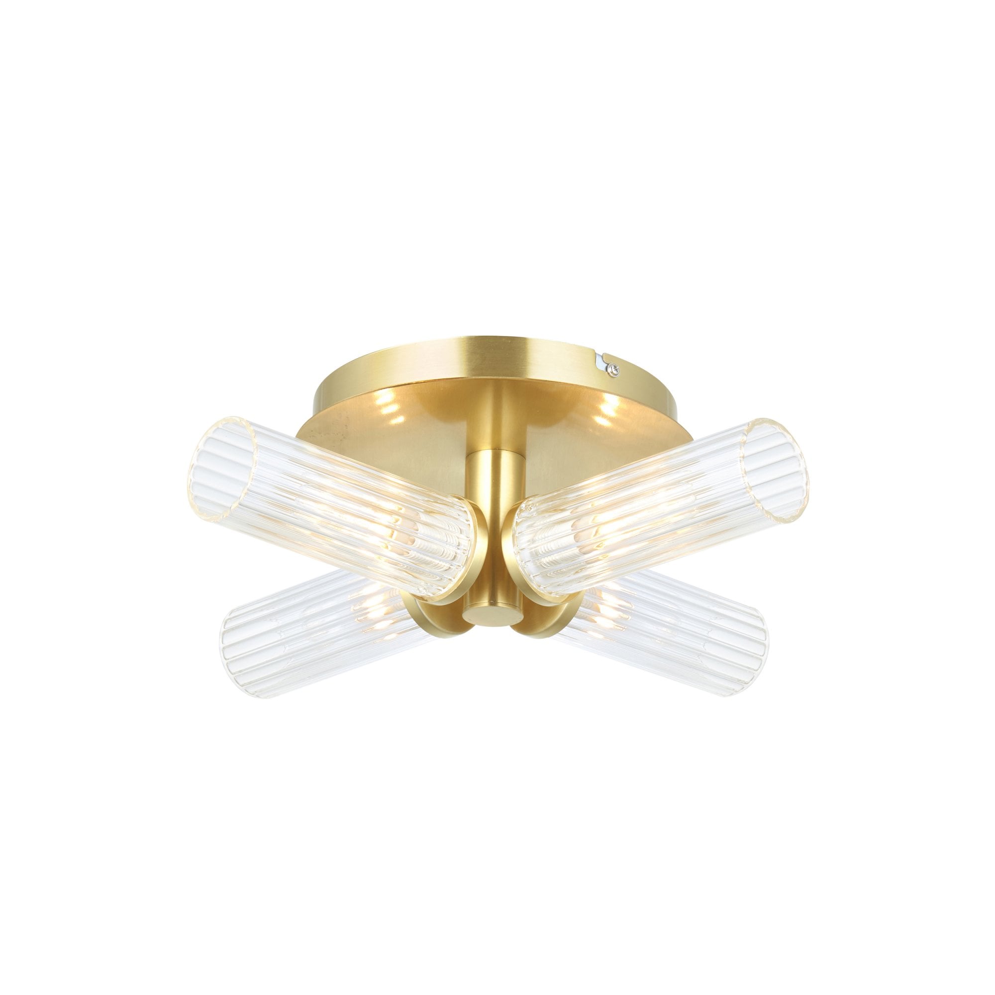 Endon Talo 4 Light Semi Flush - Satin Brass
