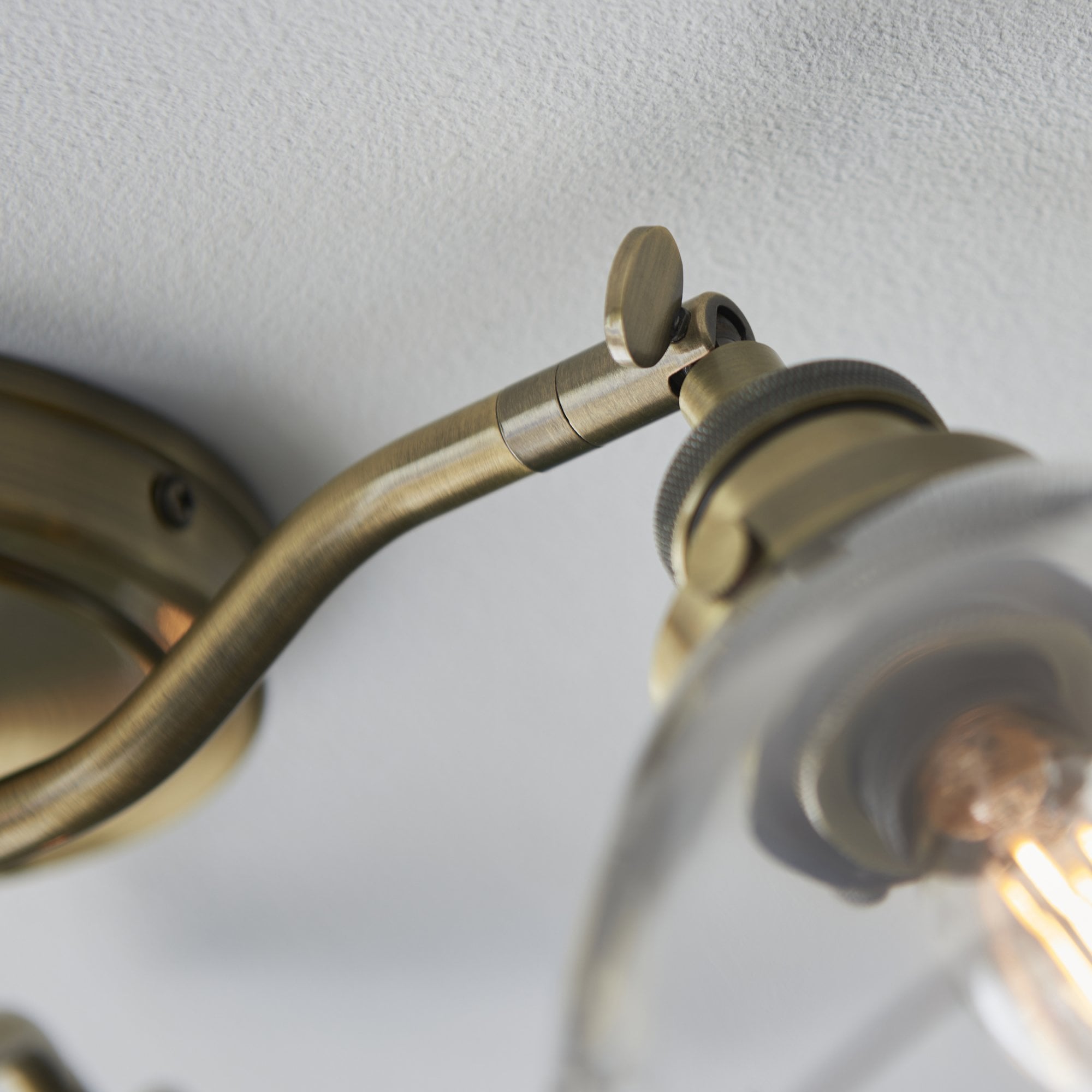 Endon Hansen 3 Light Semi Flush - Antique Brass