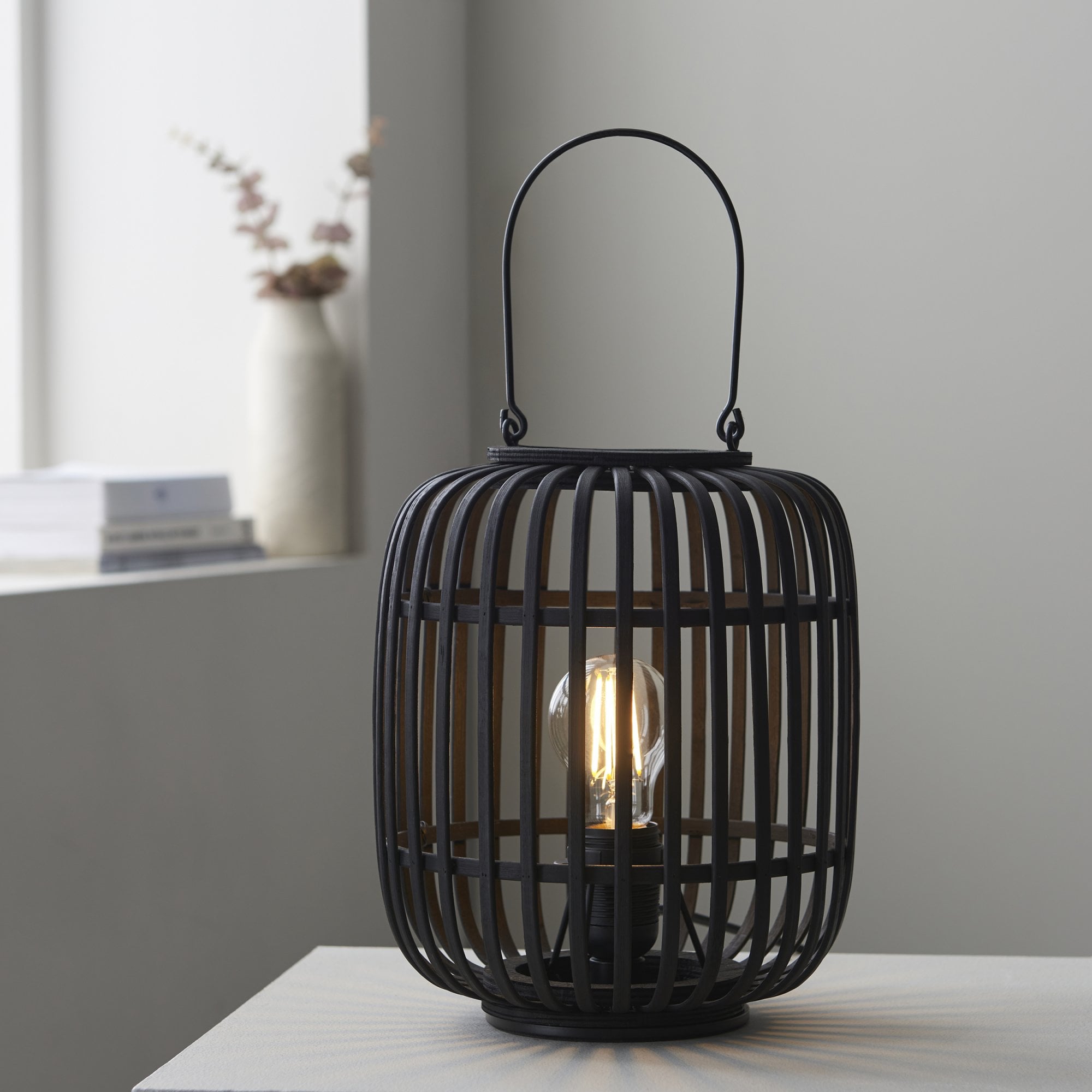 Endon Mathias Table Lamp - Dark Stained Bamboo