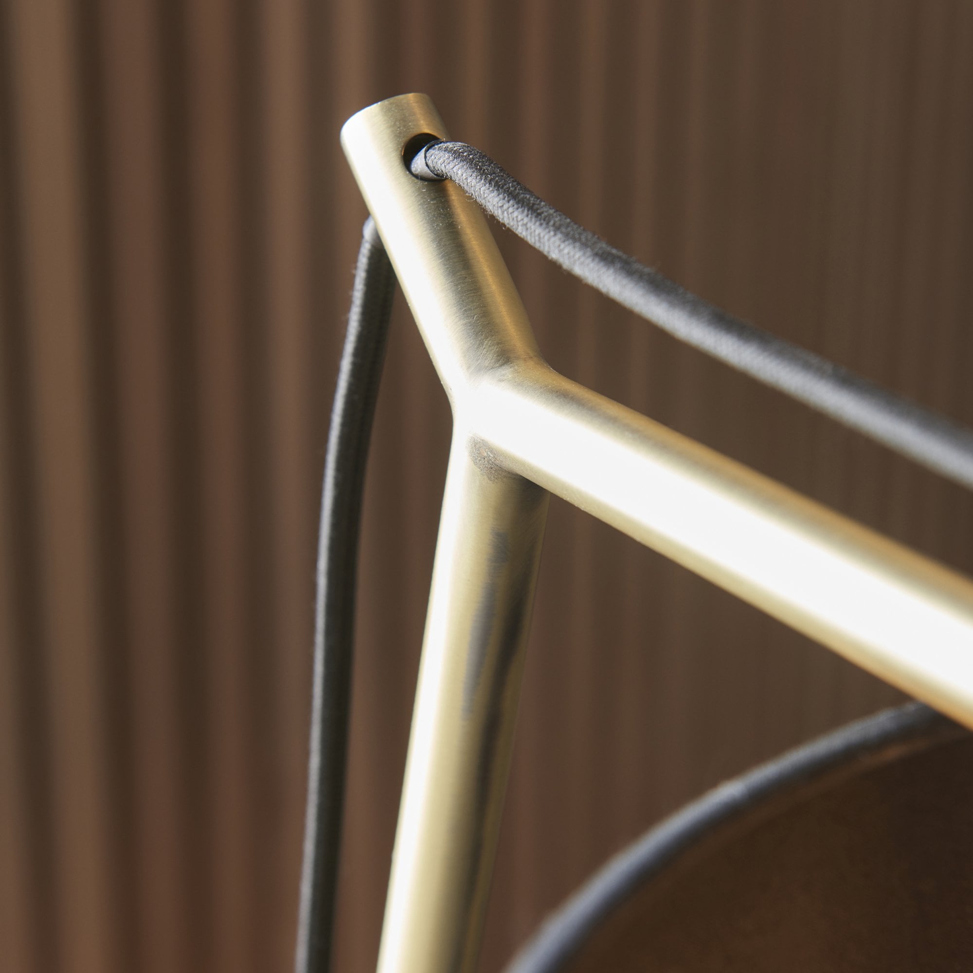 Utopia Point Table Lamp - Matt Brass And Black Shade