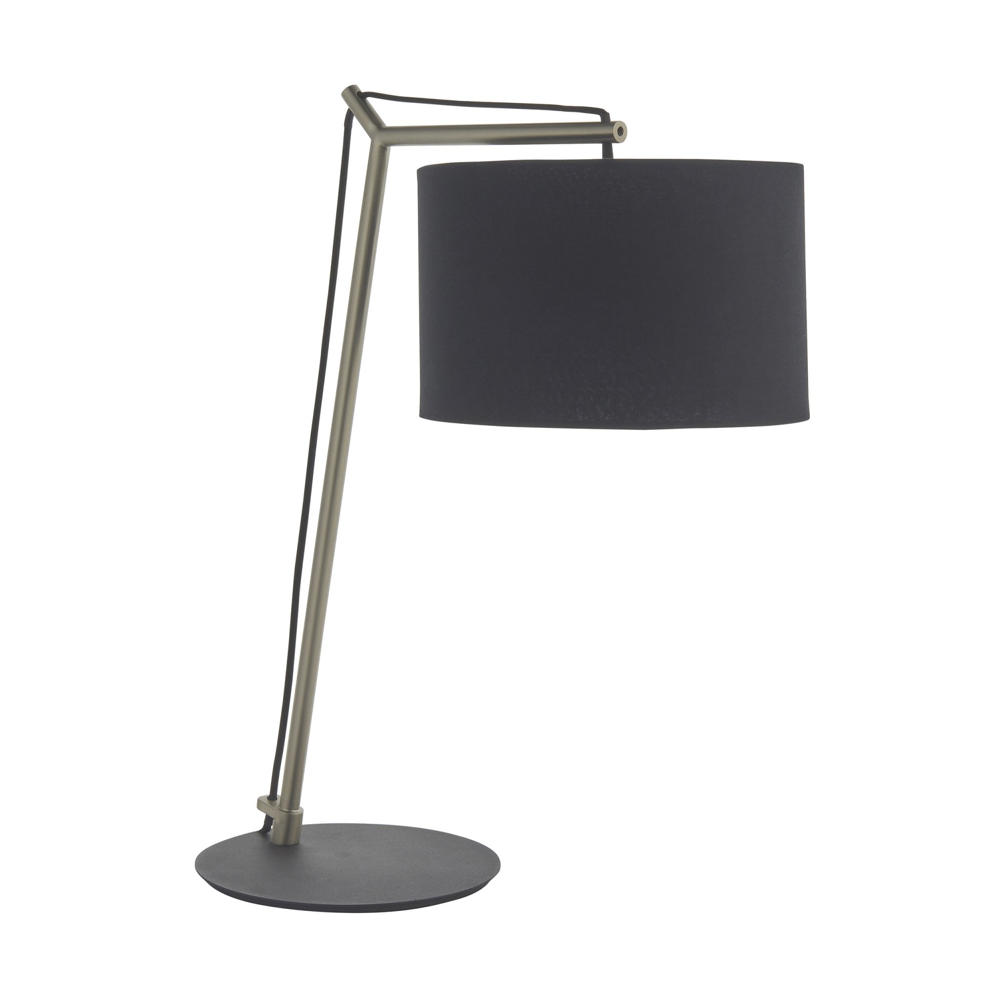Utopia Point Table Lamp - Matt Nickel And Black Shade