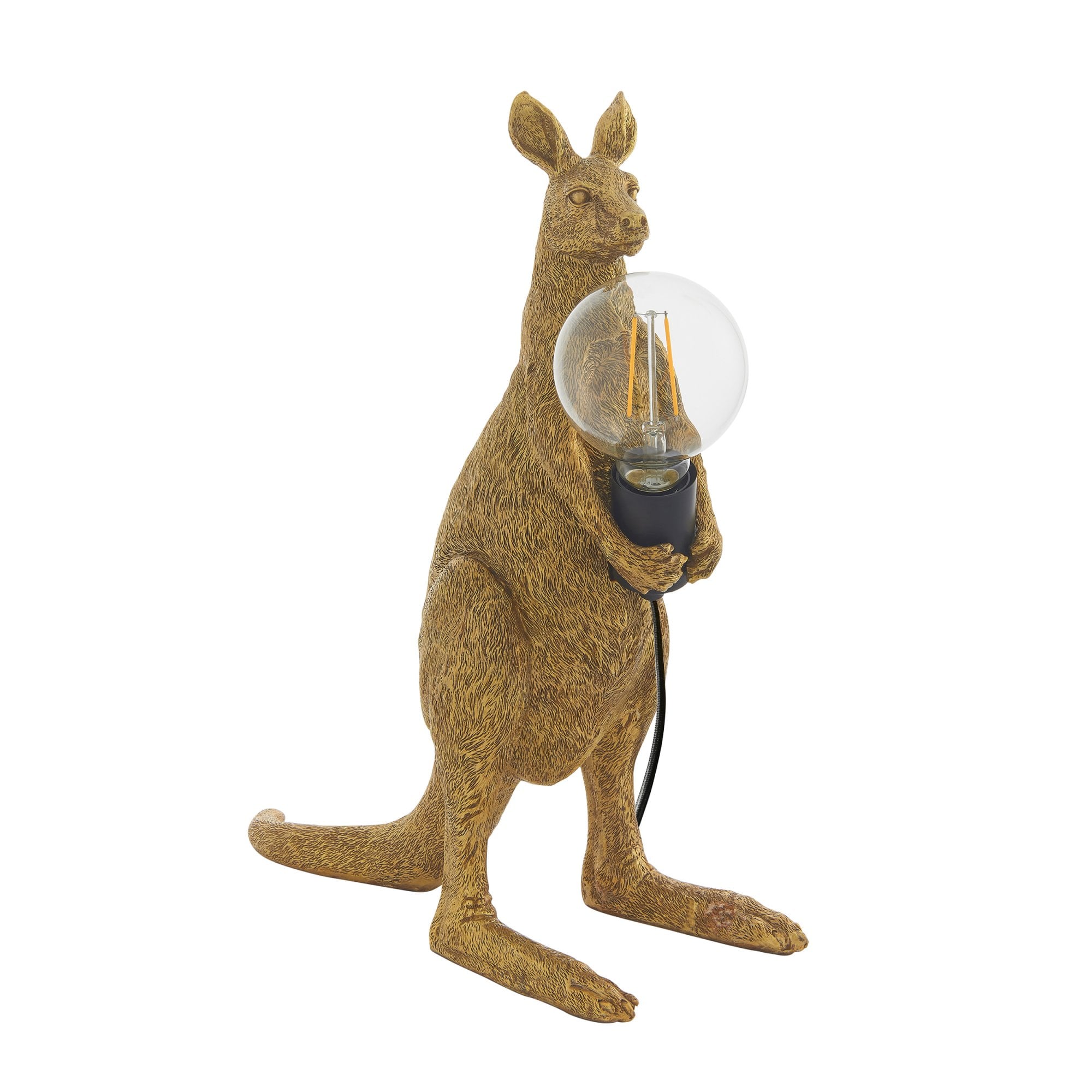 Utopia Skippy The Kangaroo Table Lamp - Vintage Gold