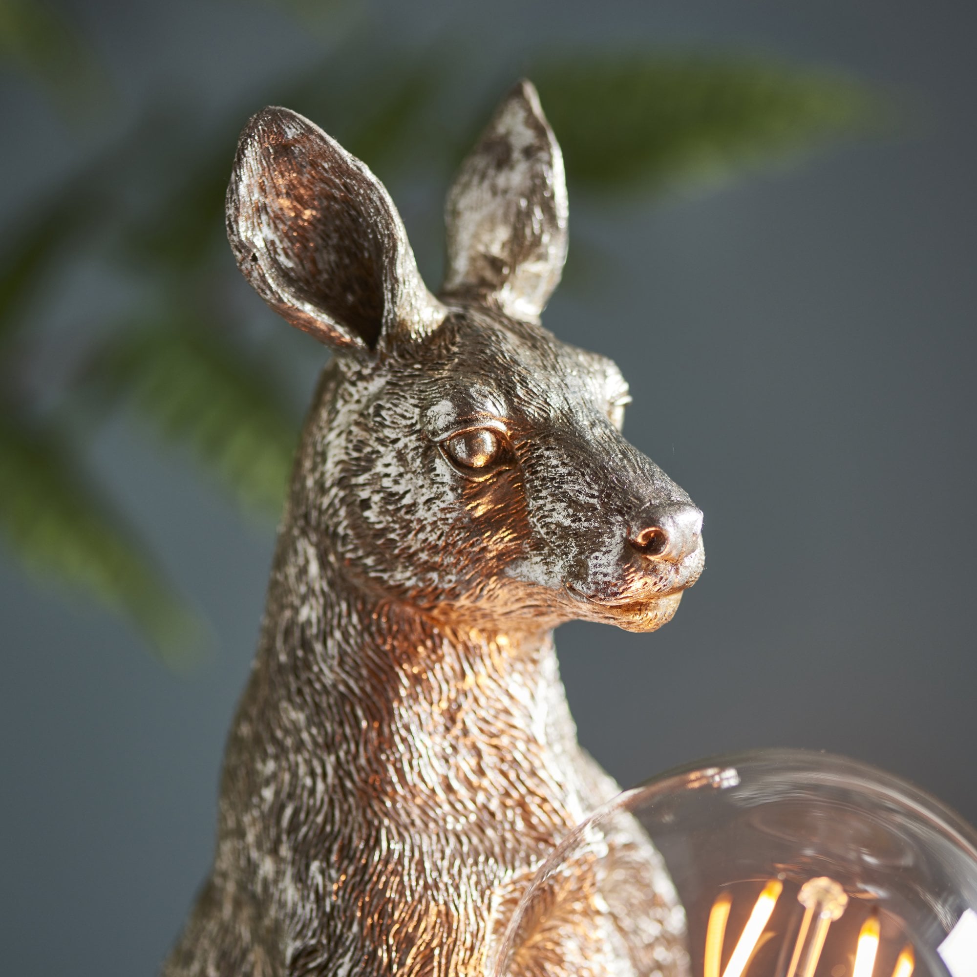Utopia Skippy The Kangaroo Table Lamp - Vintage Silver